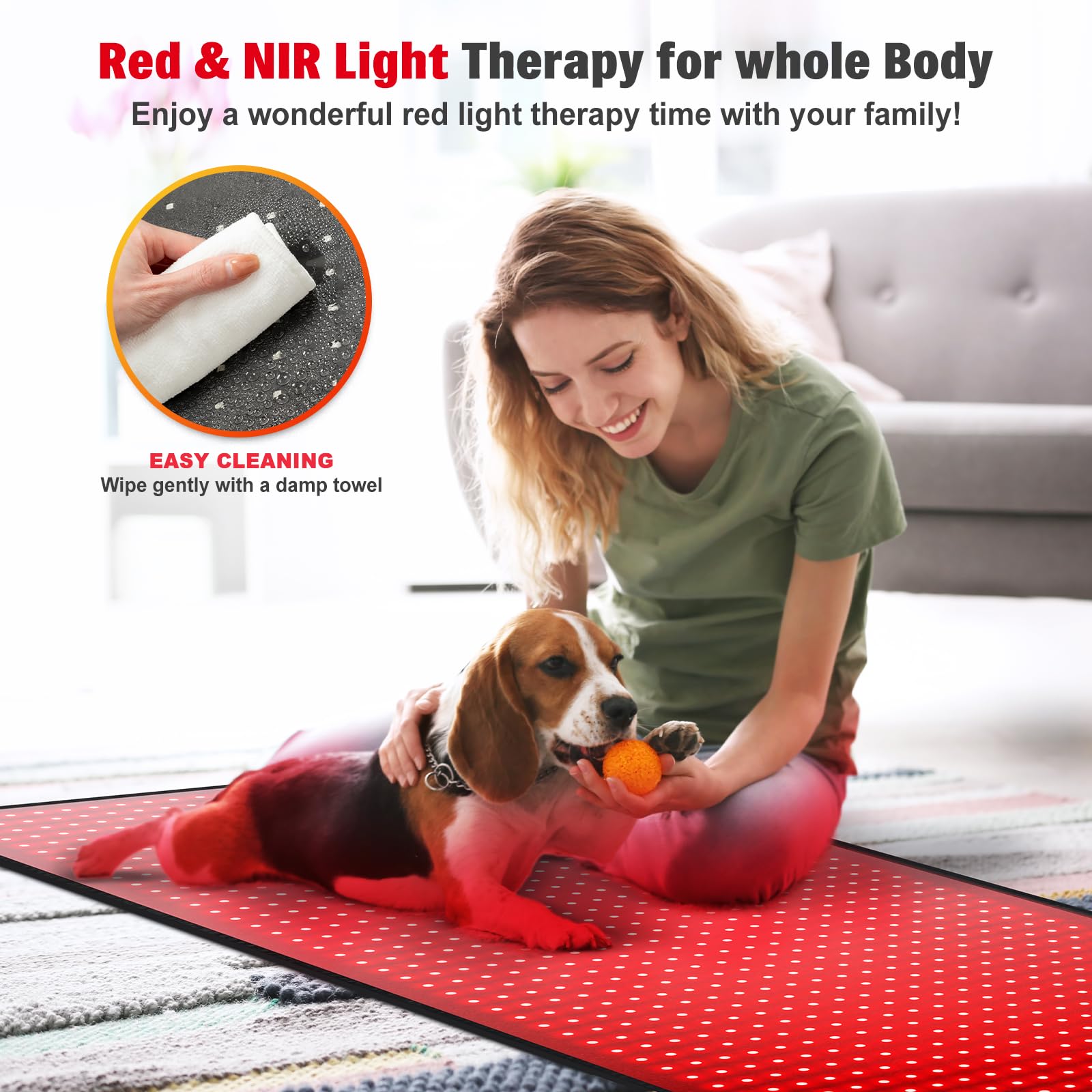 Red Light Therapy Mat for Body, 71"x 31" Red Light Therapy Blanket Red Near Infrared 660nm 850nm GMOWNW uk supplements