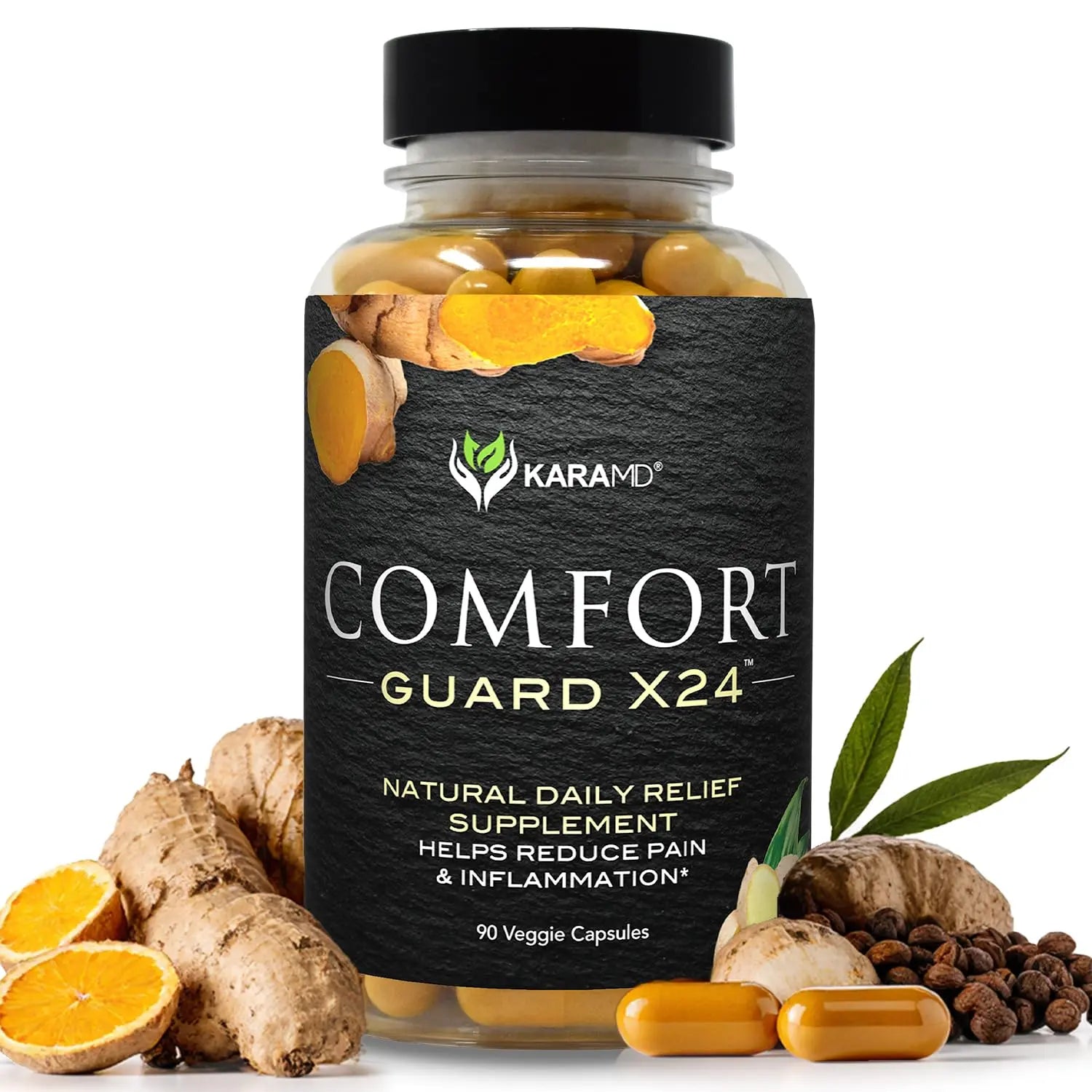 KaraMD Comfort Guard X24 | Joint & Movement Support Supplement | Turmeric Curcumin, Boswellia & Ginger | Ease Muscle Discomfort & Joint Stiffness | Non-GMO, Gluten Free & Vegan Friendly (30 Servings) KaraMD uk supplements