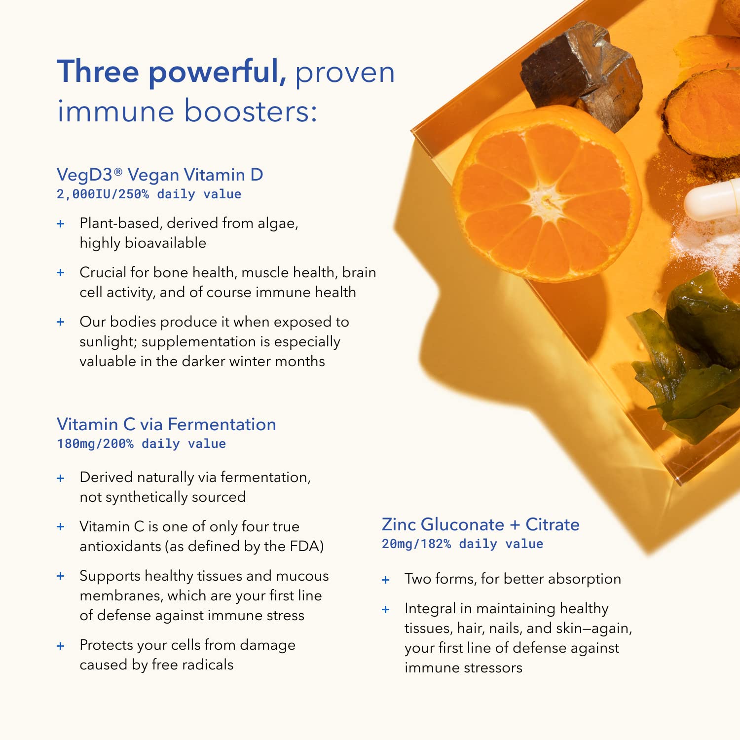 TRU NIAGEN Immune Support Supplement - Daily Defense, Vitamin C from Fermentation, Vegan Vitamin D3 2000 IU, Zinc, Plus Theracurmin (Curcumin) + Multi Award-Winning NAD Boosting Niagen 150mg 60ct TRU NIAGEN uk supplements