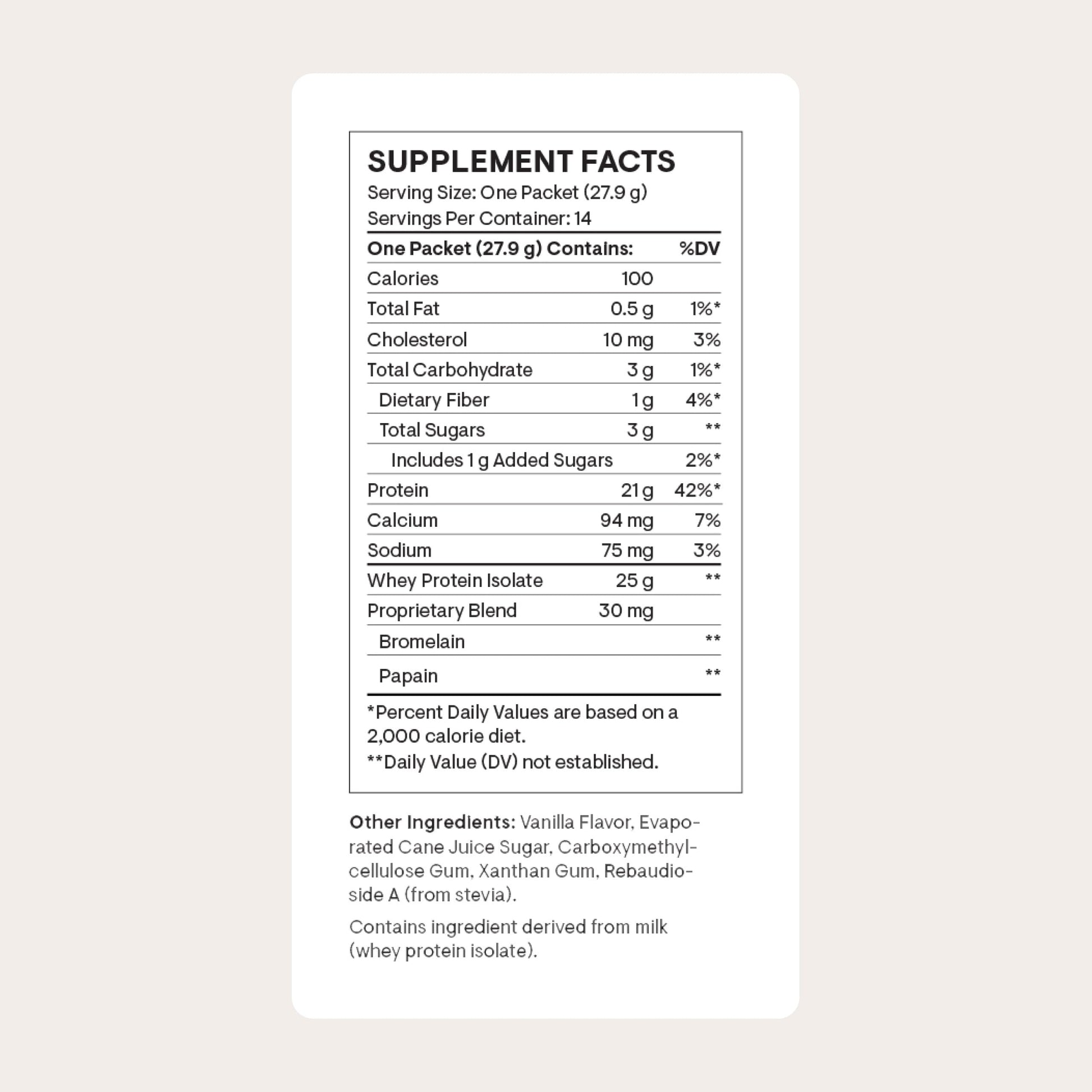 THORNE - Whey Protein Isolate - 21 Grams of Easy-to-Digest Whey Protein Powder - NSF Certified for Sport - Vanilla - 13.79 Ounces - 14 Packets THORNE uk supplements