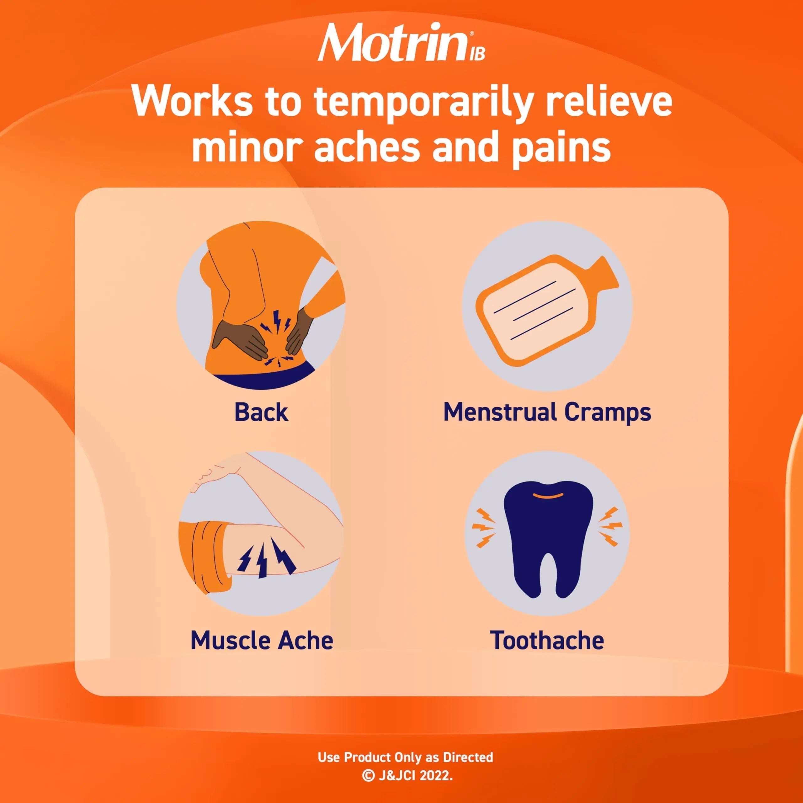 Motrin IB, Ibuprofen 200mg Tablets, Pain Reliever & Fever Reducer for Muscular Aches, Headache, Backache, Menstrual Cramps & Minor Arthritis Pain, NSAID, 100 Ct Motrin uk supplements