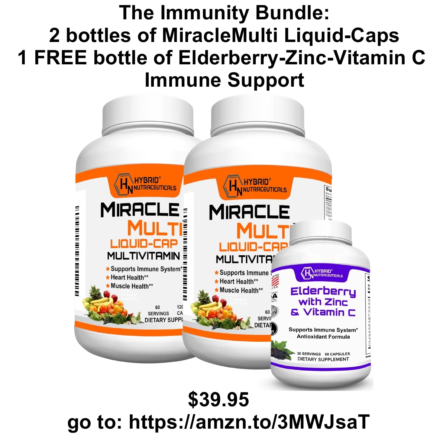 MiracleMulti Liquid Multivitamin Capsules for Men & Women - Complete Whole Food Blend Daily Vitamin & Mineral Supplement with CoQ10, B12, 42 Superfood Enzyme - 120 Softgels Hybrid Nutraceuticals uk supplements