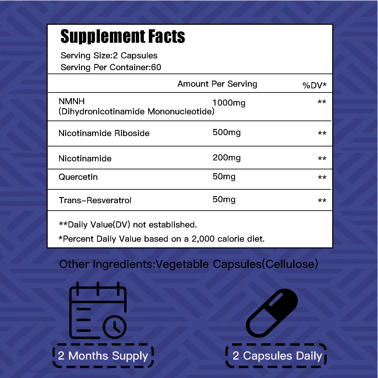 NMNH (Dihydronicotinamide Mononucleotide),NMNH Supplement 1000mg Pure Nicotinamide Mononucleotide Boosts NAD+ Levels, NAD Supplement,for Energy,Immune,Non-GMO, Gluten Free,120 Capsules Lofei uk supplements