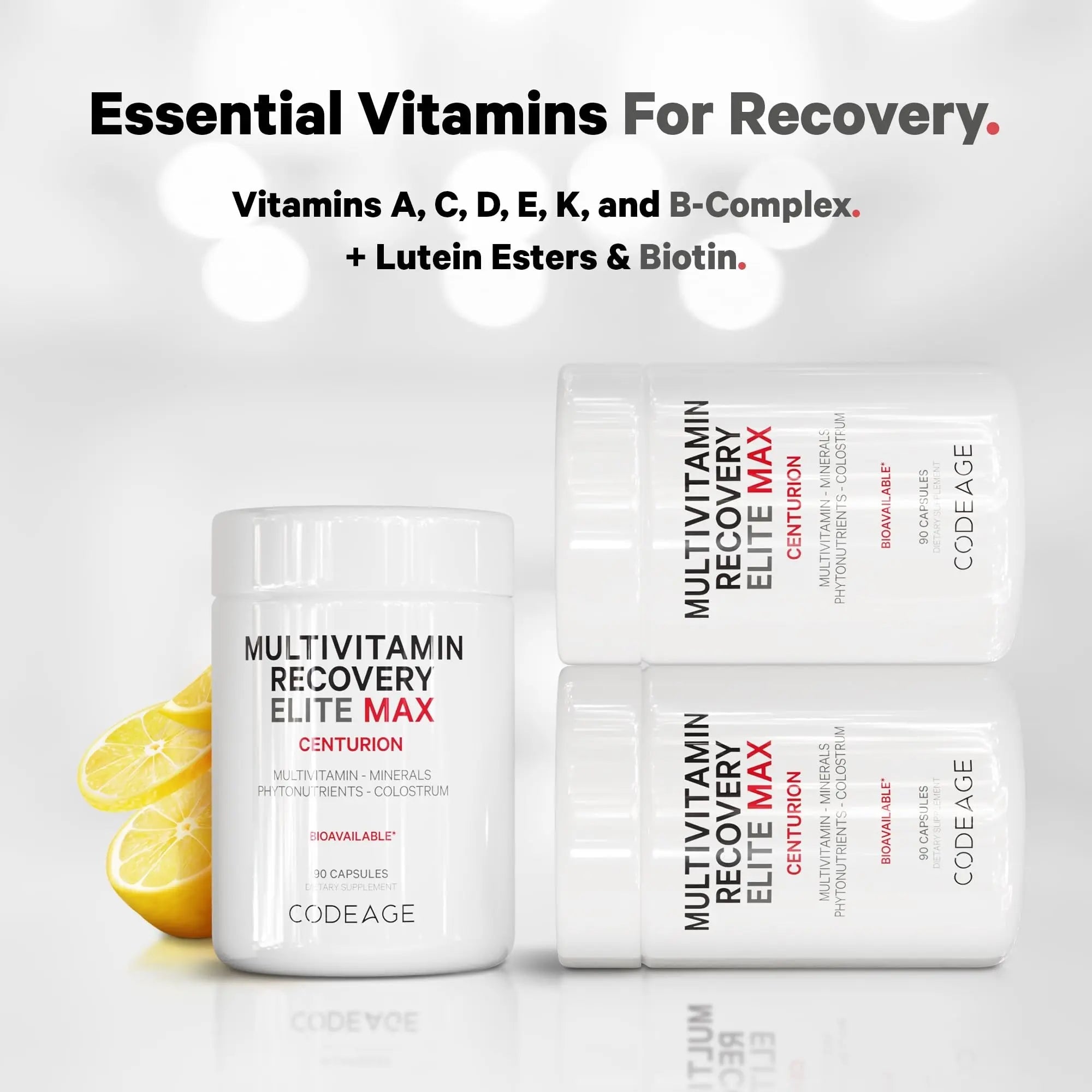 Codeage Multivitamin Recovery Elite Max Supplement - Vitamins A, C, D, E, B-Complex, Essential Minerals, Antioxidants, Colostrum Codeage uk supplements