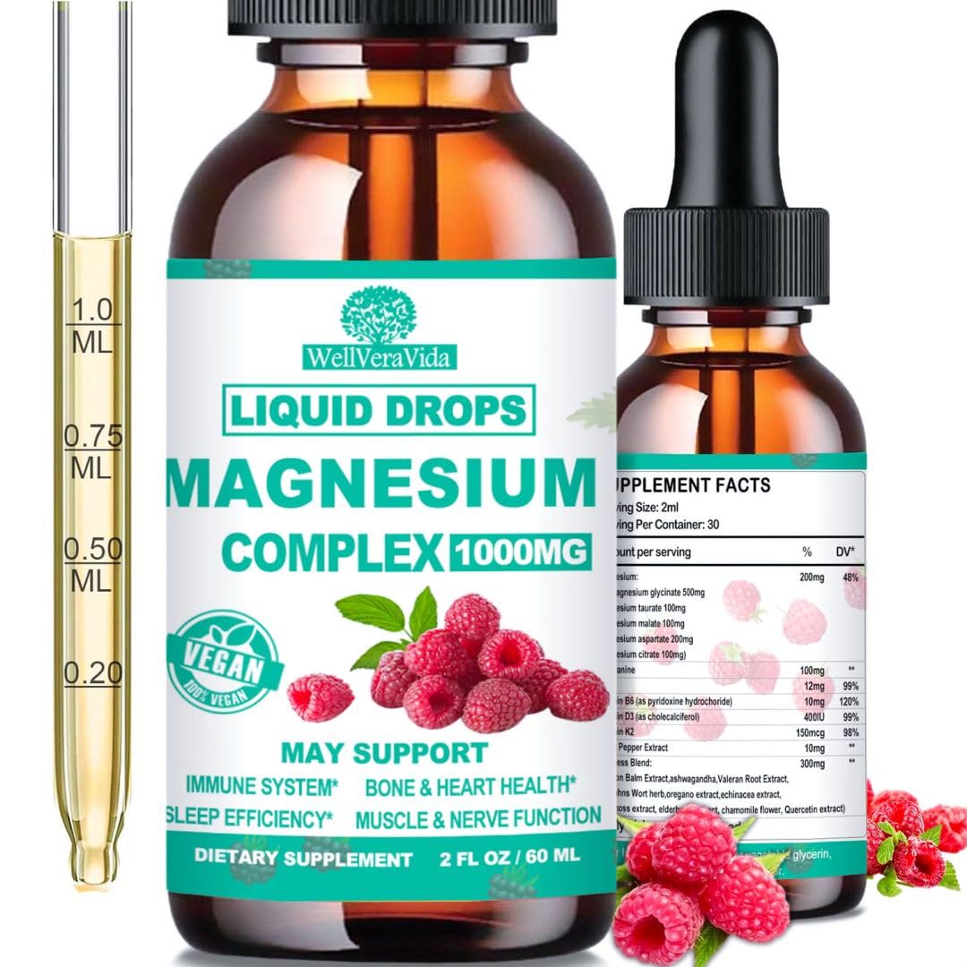 Cortisol Detox for Women & Men w. Super Calm 16-in-1 Magnesium, Theanine, Ashwagandha, St Johns Wort, Lemon Balm, Cortisol Wellness Liquid Drops for Balanced Cortisol, Harmone Balanced & Relaxation WellVeraVida uk supplements