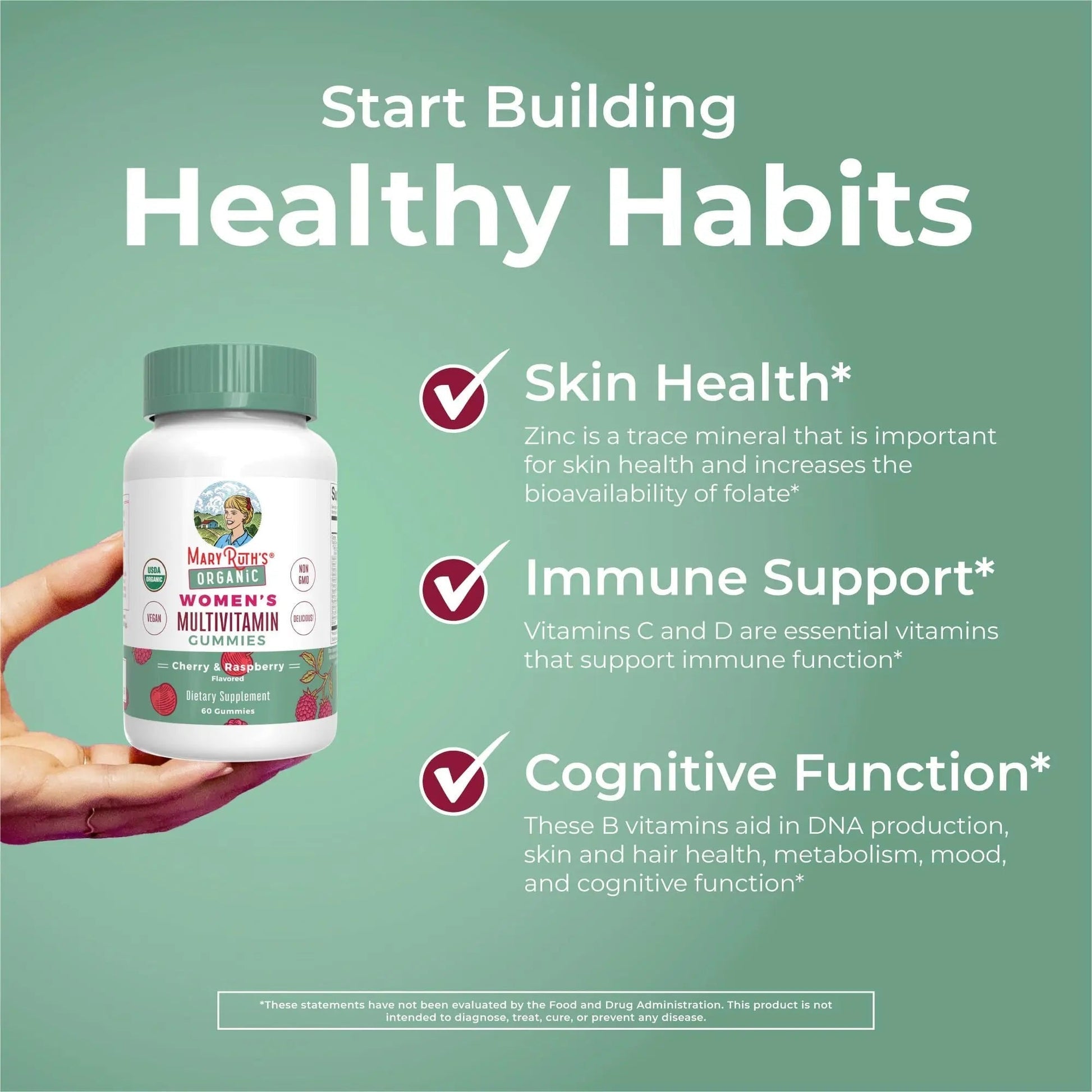 MaryRuth's Multivitamin Gummies for Women (Cherry & Raspberry) & Iron Liquid Supplement (Berry) | Clean Label Project Verified MARYRUTH'S uk supplements