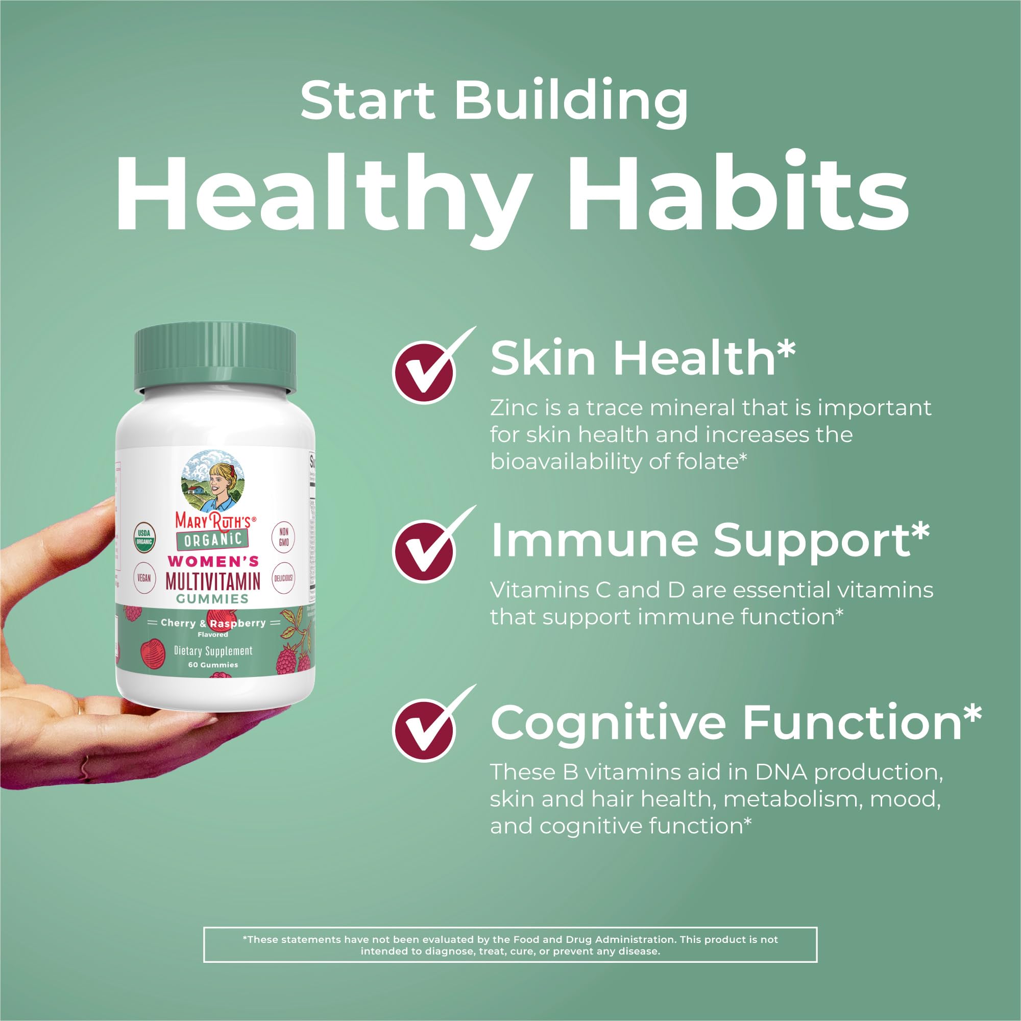 MaryRuth Organics Multivitamin for Women 14 | Women's Multivitamin Gummies for Immune Support| Skin Health | MaryRuth Organics uk supplements