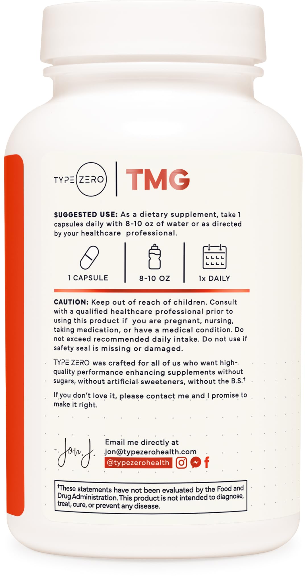 Type Zero Clean TMG Trimethylglycine Capsules (120 Servings) - Non GMO, Gluten Free Type Zero uk supplements