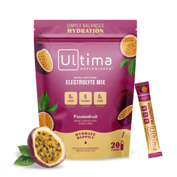 Ultima Replenisher Daily Electrolyte Drink Mix – Passionfruit, 20 Stickpacks – Hydration Ultima Replenisher uk supplements