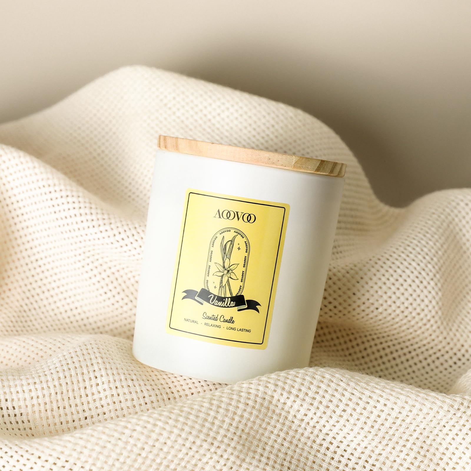 Vanilla Soy Candles Gift for Women - Aromatherapy Candle with Crystals Inside, 10oz Natural Soy Wax Candles AOOVOO uk supplements