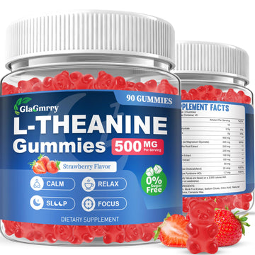 GlaGmrry 180 Count | L Theanine Gummies, L Theanine Supplement for Adults & Kids, w/Ashwagandha, Magnesium, GABA & 5-HTP, Sugar Free Liposomal Formula for Calm Relax zzZ M♡♡d & Focus, Vegan GlaGmrry uk supplements