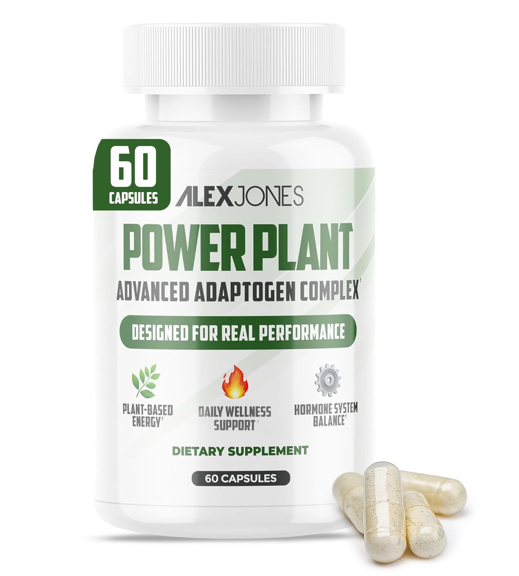Adaptogenic Mushrooms with Cordyceps & Rhodiola – Daily Blend with Zinc, Selenium & Boron –Vegan Mushroom Capsules Supplement for Active Lifestyles – No Fillers or Additives – 60 Count Alex Jones Naturals uk supplements