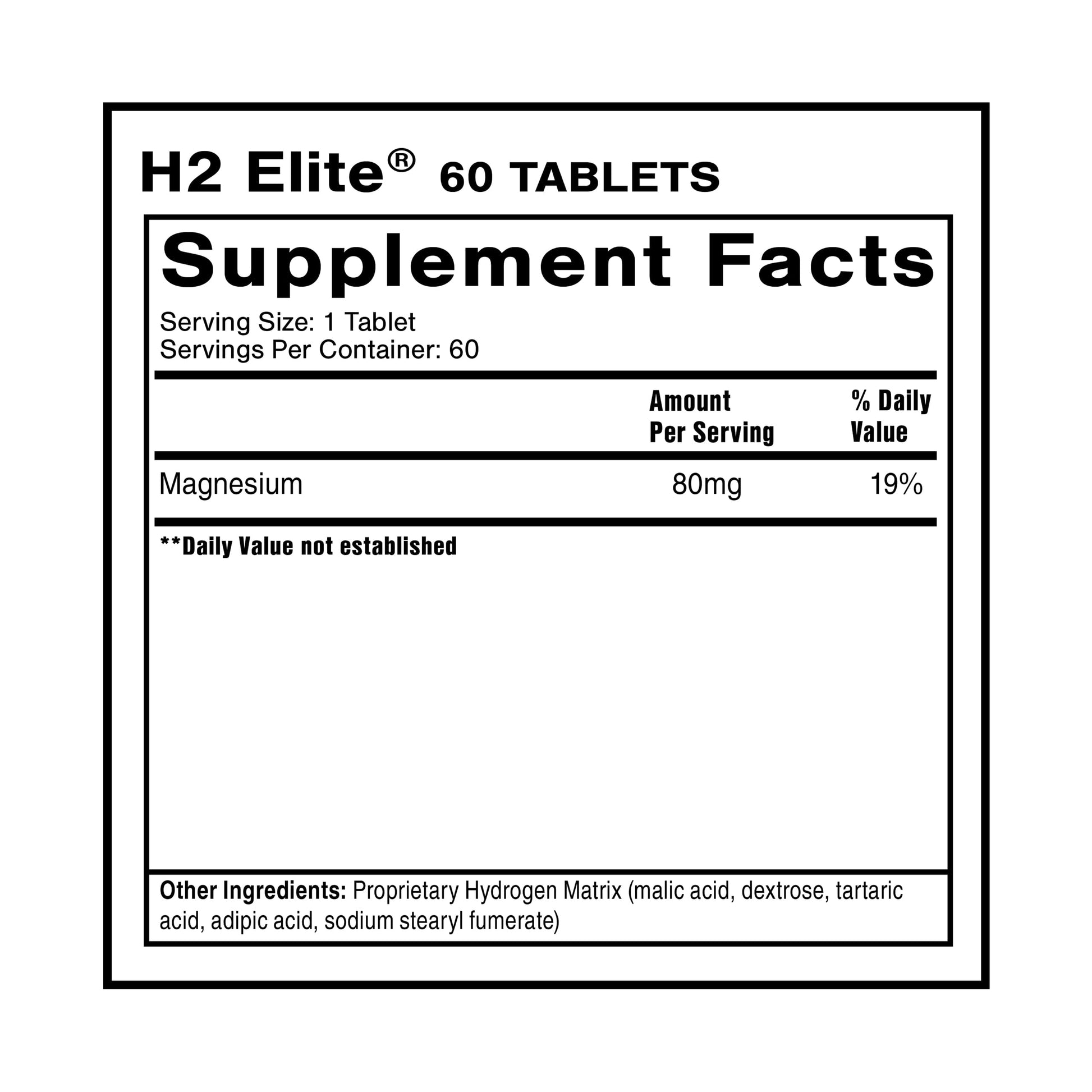 Quicksilver Scientific H2 Elite - Molecular Hydrogen for Energy + Metabolism Support, Water Tablets Perfect for Open Containers - Magnesium Malate Drink Additive (60 Molecular Hydrogen Tablets) Quicksilver Scientific uk supplements