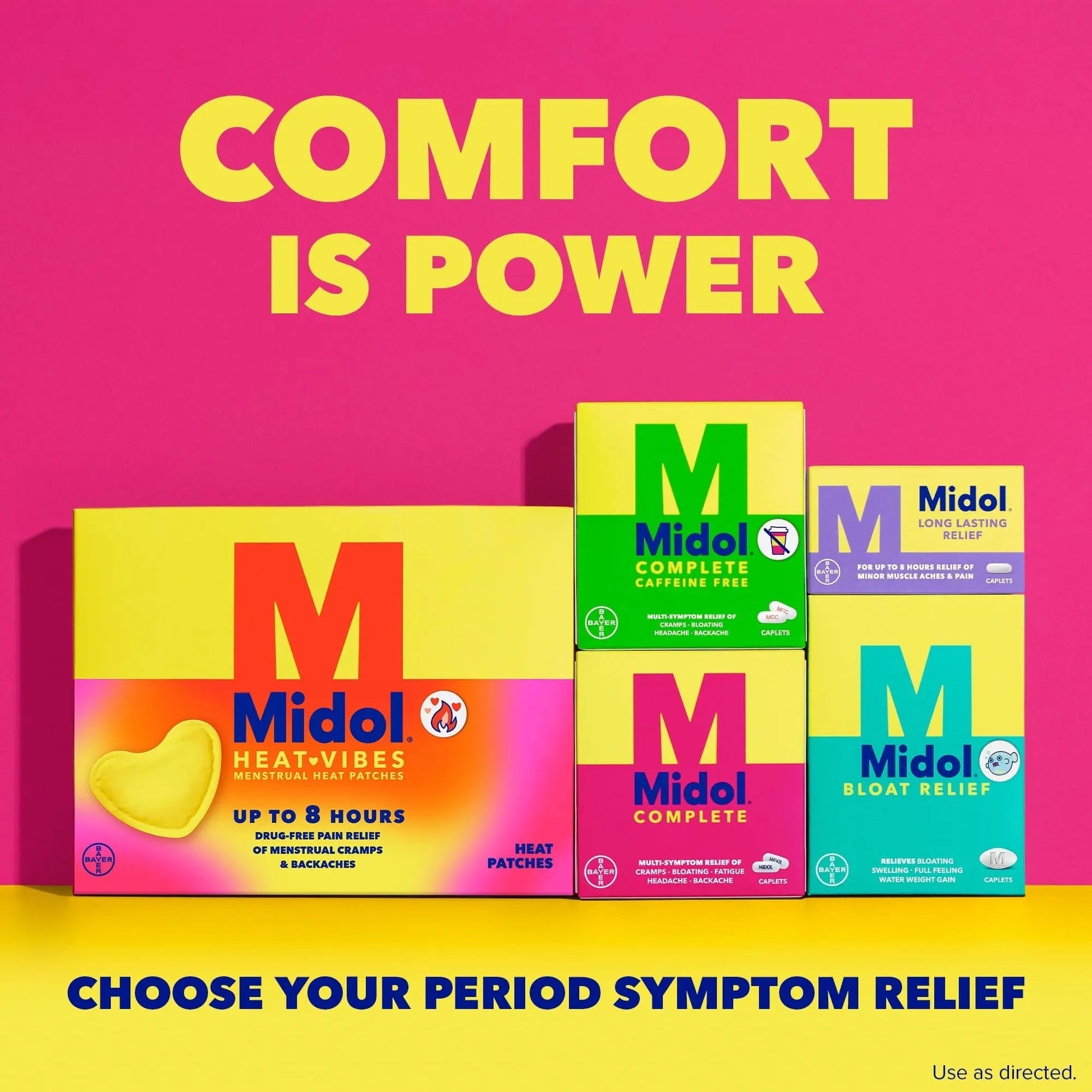 Midol Complete Menstrual Pain Relief Caplets with Acetaminophen for Period Cramps, and Menstrual Symptom Relief - 40 Count (Pack of 3) (Packaging May Vary) Midol uk supplements