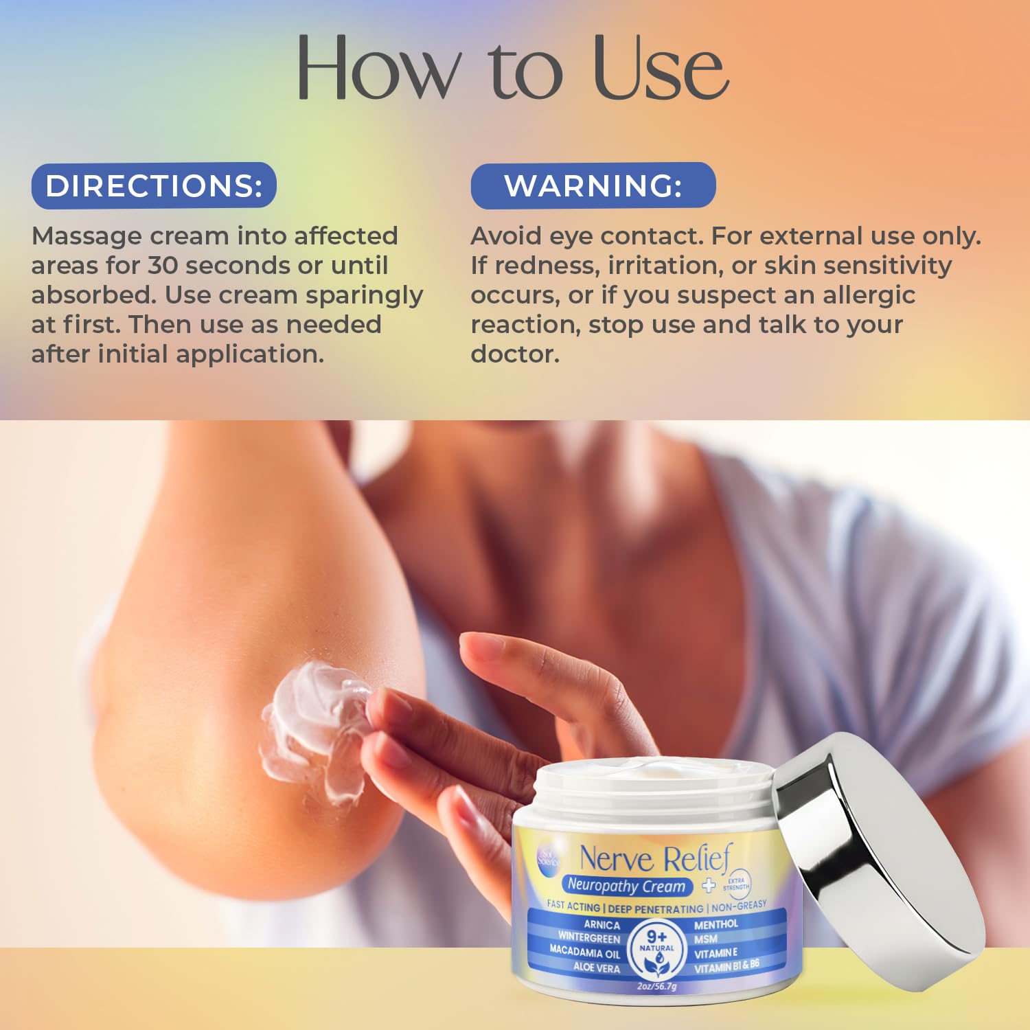 PURPLE CANYON Nerve Pain Relief Cream for Neuropathy – for Feet & Legs | MSM, Arnica, Alpha Lipoic Acid | Fast-Absorbing, Non-Greasy Formula | 2 oz PURPLE CANYON uk supplements