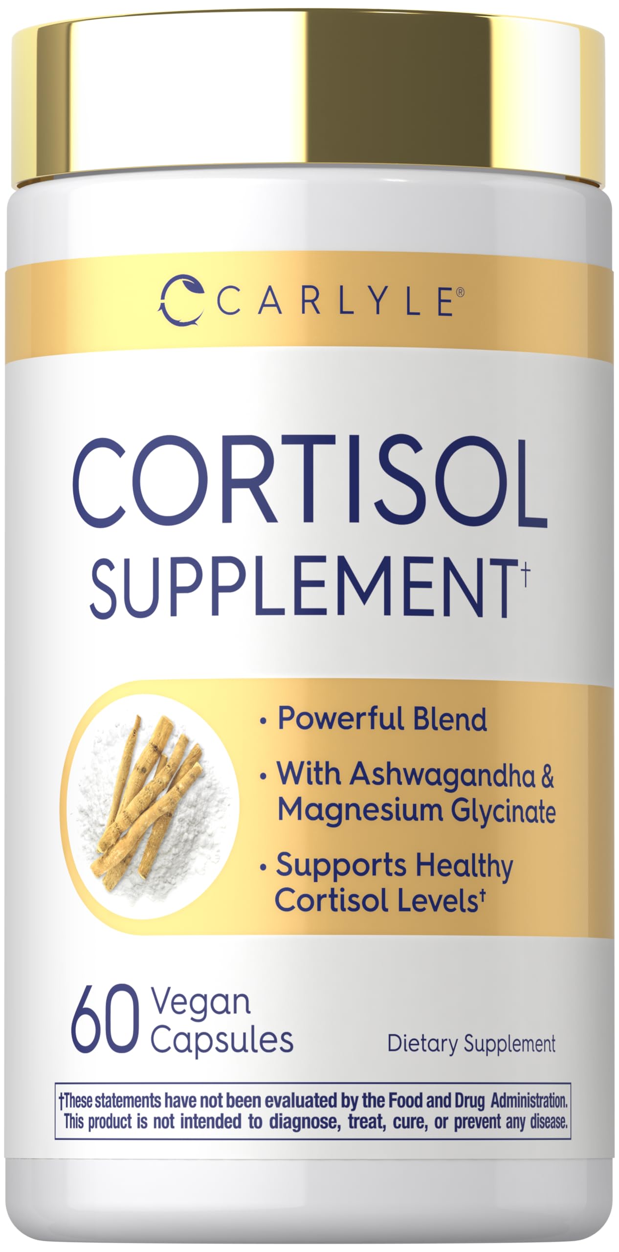 Carlyle Cortisol Supplement | 60 Vegan Capsules | Ashwagandha & Magnesium Complex | Non-GMO, Gluten Free Carlyle uk supplements