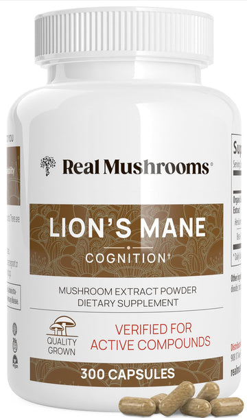 Real Mushrooms Lion’s Mane Capsules - Organic Lions Mane Mushroom Extract Real Mushrooms uk supplements