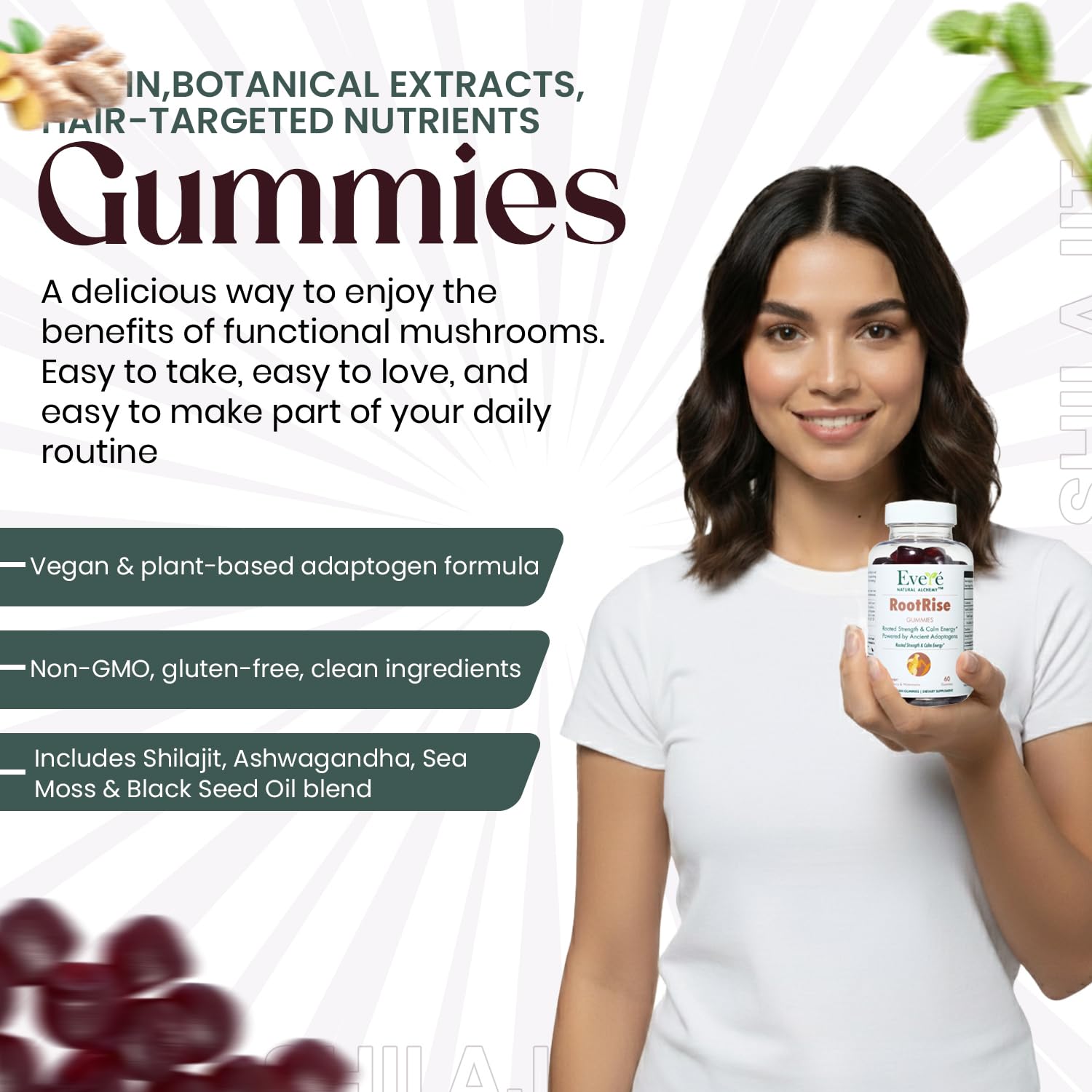 The EverÉ Natural Alchemy Evere RootRise Gummies - Shilajit + Ashwagandha Gummies The EverÉ Natural Alchemy uk supplements