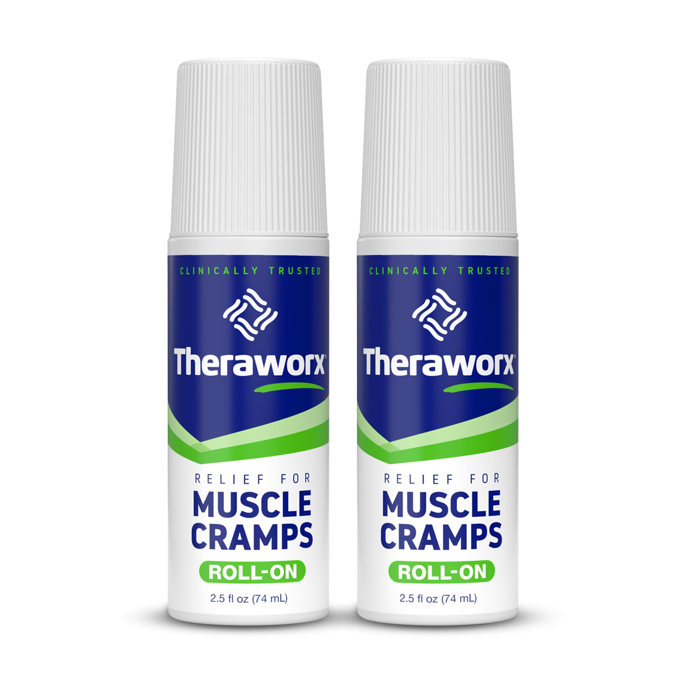 Theraworx Relief for Muscle Cramps Roll-On Fast-Acting Muscle Spasm, Leg Soreness with Magnesium Sulfate - 2.5 oz - 2 Count Theraworx uk supplements