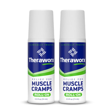 Theraworx Relief for Muscle Cramps Roll-On Fast-Acting Muscle Spasm, Leg Soreness with Magnesium Sulfate - 2.5 oz - 2 Count Theraworx uk supplements