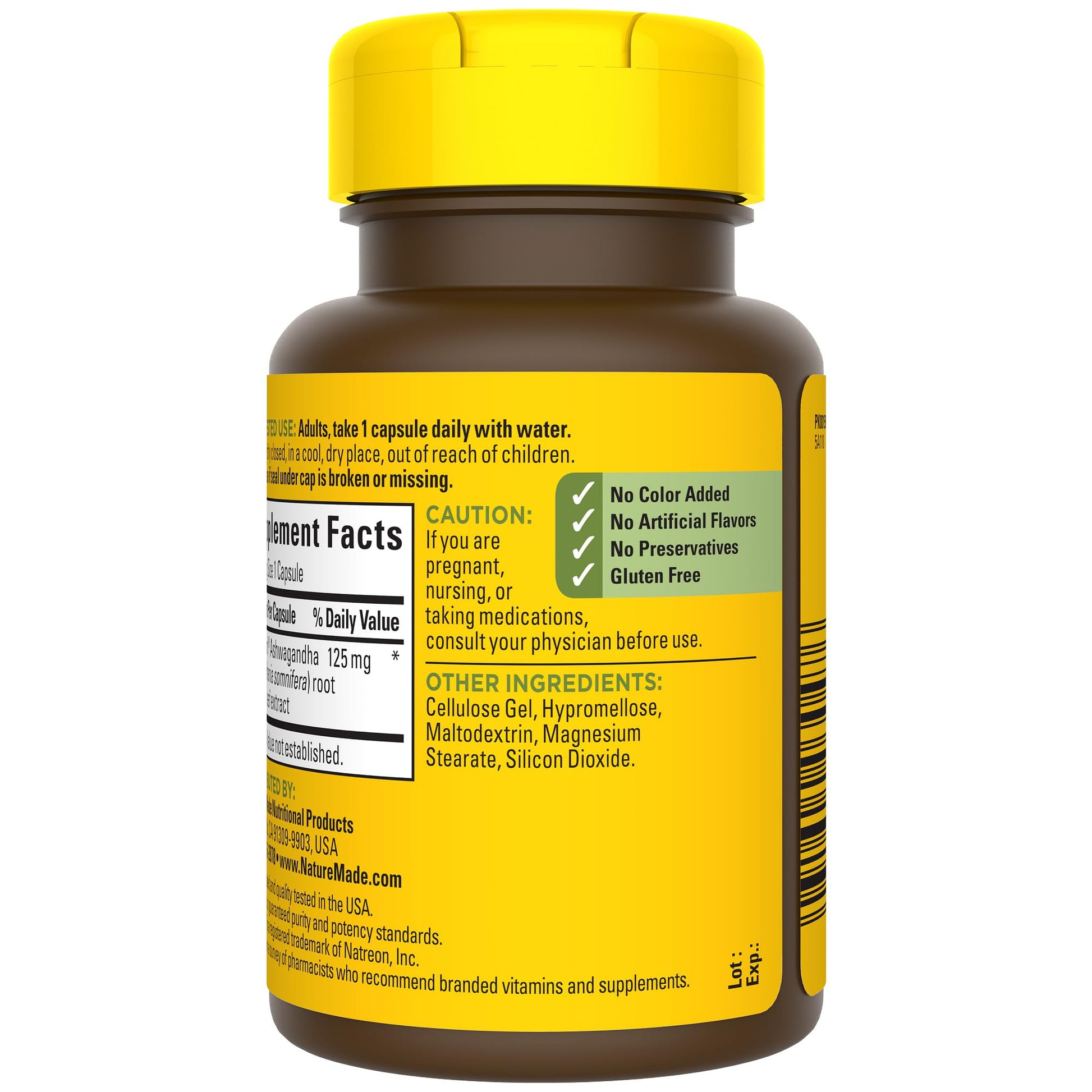 Nature Made Ashwagandha Capsules 125mg for Stress Support, Ashwagandha Supplements, 60 Capsules, 60 Day Supply Nature Made uk supplements