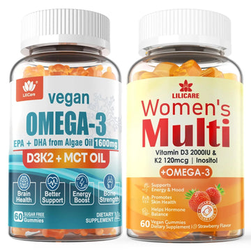 LILICARE Womens Multivitamin Gummies Vegan Omega3 Gummies 1280mg LILICARE uk supplements