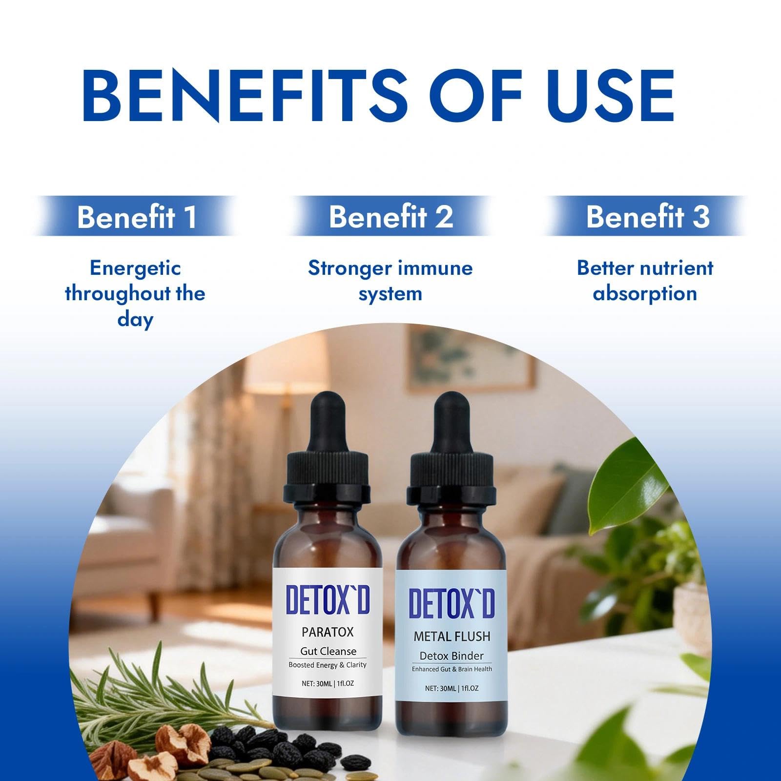 TakTuqa Detox’d Paratox Gut Cleanse & Detox - Herbal Liquid Drops with Black Walnut, Wormwood, Clove & Oregano for Digestive Balance, Energy Boost & Immune Support(1pc) TakTuqa uk supplements