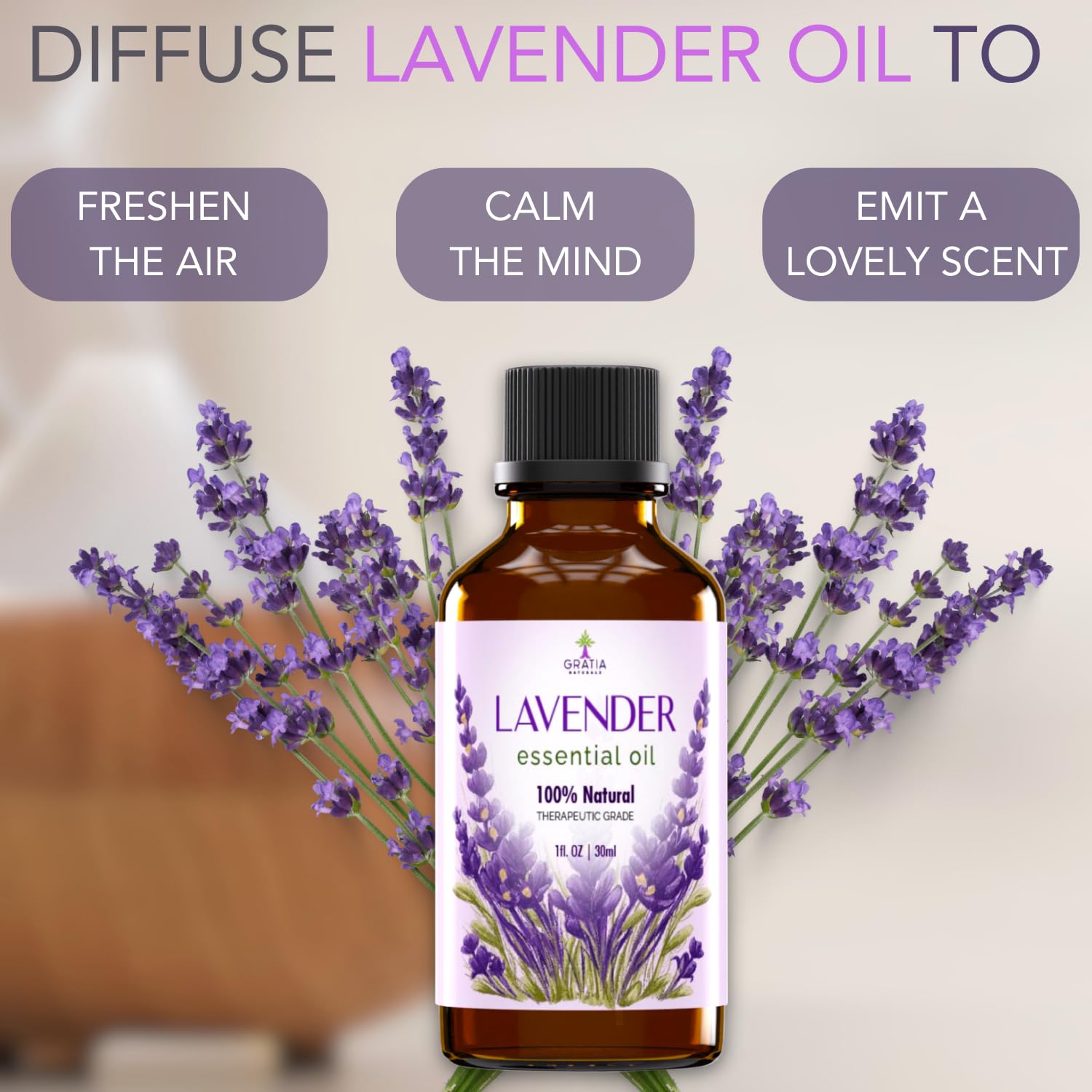 Gratia Naturals Lavender Essential Oil - 100% Pure and Natural … GRATIA NATURALS uk supplements
