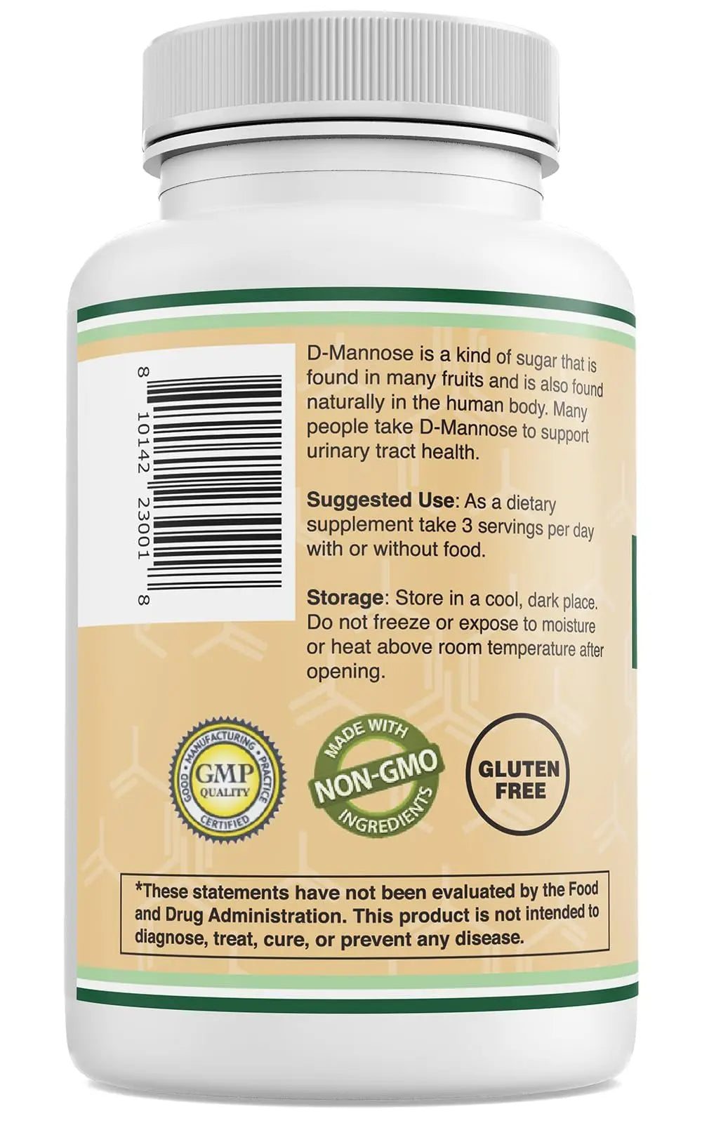 Double Wood Supplements D Mannose 500mg Capsules, 90 Count (D-Mannose for Urinary Tract Health and Bladder Lining, Helps UTI Prevention) Vegan Safe, Non-GMO, Gluten Free Double Wood Supplements uk supplements
