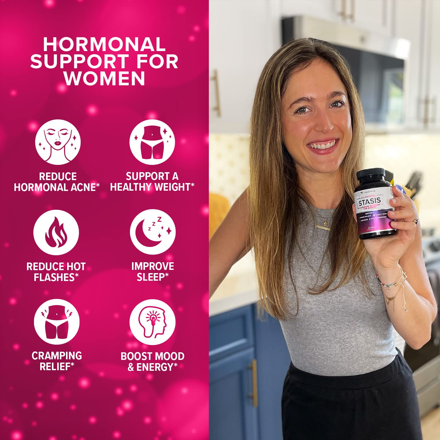Myo-Inositol D-Chiro Women's Hormone Balance Supplement - 40:1 Myo-Inositol & D-ChiroInositol Blend with DIM for Hormone Balance for Women - Health Vitamins for Skin, Energy, & Cycle Support (1 Month) Vitauthority uk supplements