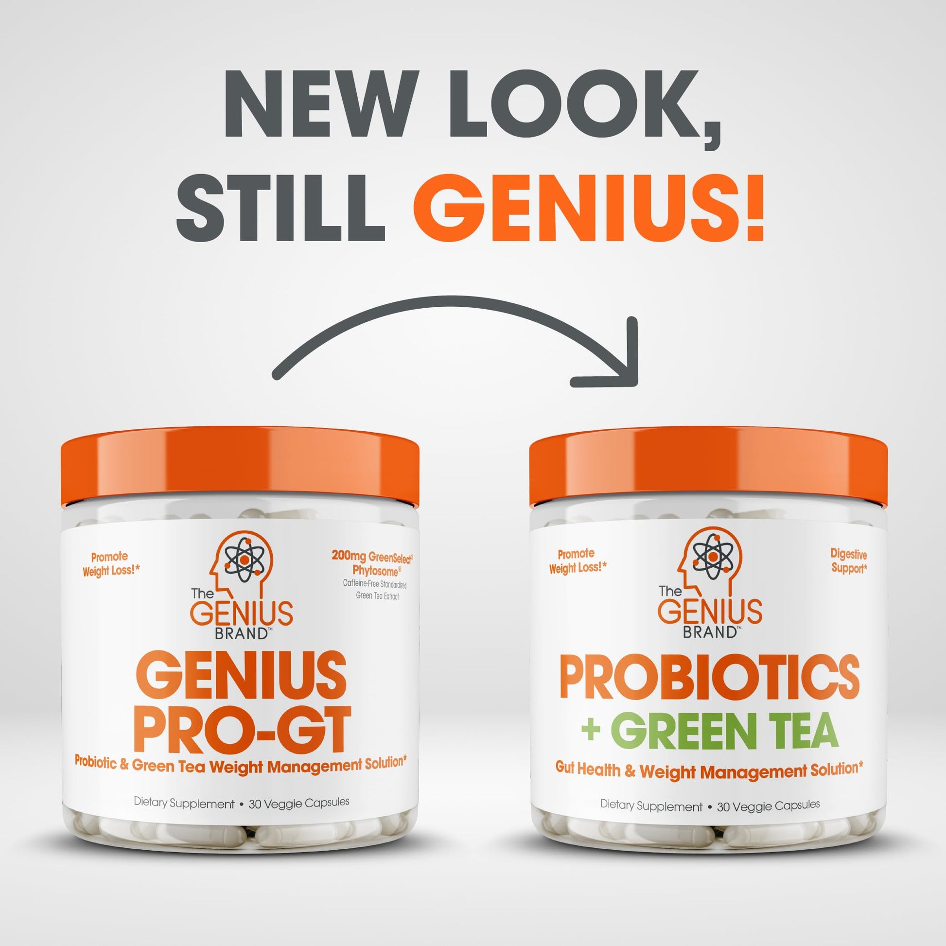 Genius Probiotics for Weight Loss with Green Tea Extract - Fat Burner Supplement & Digestive The Genius Brand uk supplements