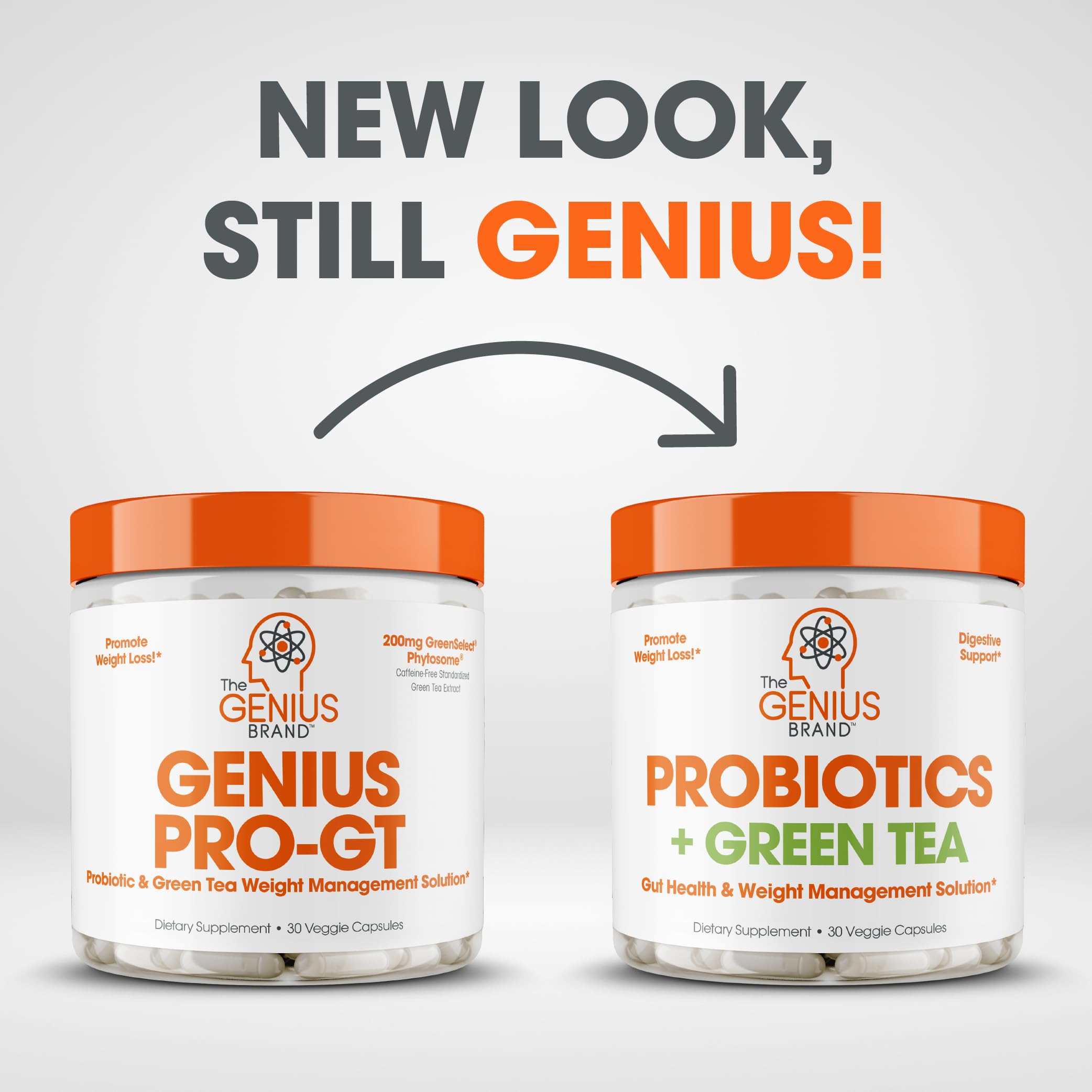 Genius Probiotics for Weight Loss with Green Tea Extract - Fat Burner Supplement & Digestive The Genius Brand uk supplements