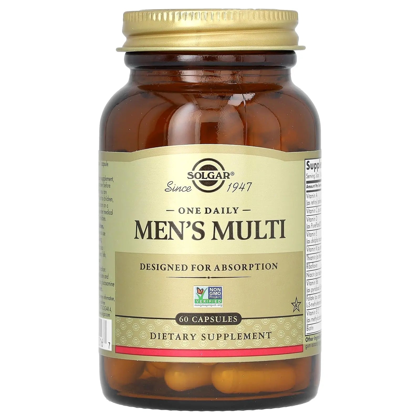 Solgar One Daily Men's Multivitamin Whole Body Support Supplement, Highly Absorbable Delayed Release One Daily Multi Vitamin Capsules for Men Solgar uk supplements