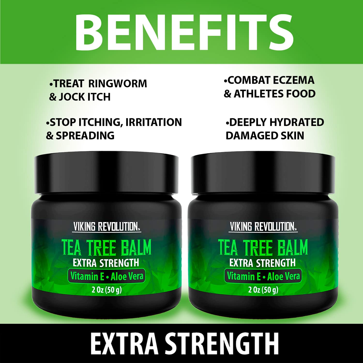 Viking Revolution Tea Tree Oil Cream - Super Balm Athletes Foot Cream - for Eczema Viking Revolution uk supplements