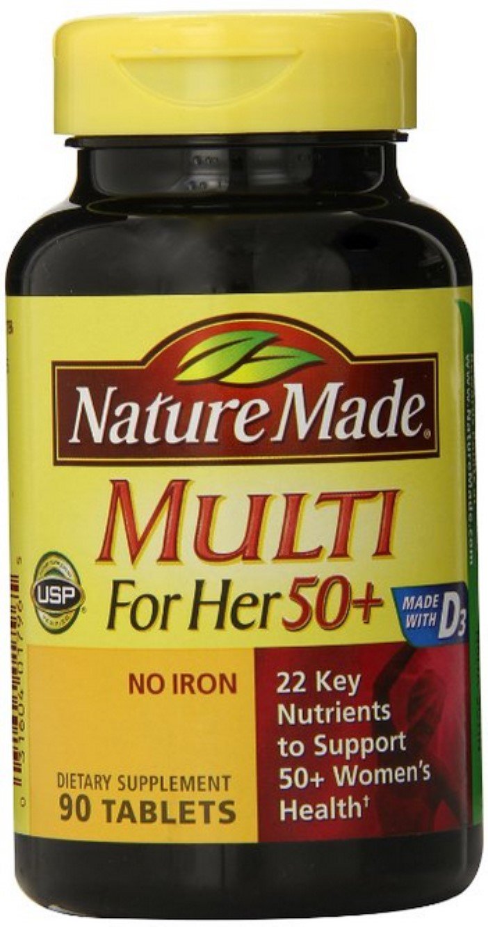 Nature Made Multi for Her 50+ Vitamin/Mineral Tablets 90 ea (Pack of 5) Nature Made uk supplements