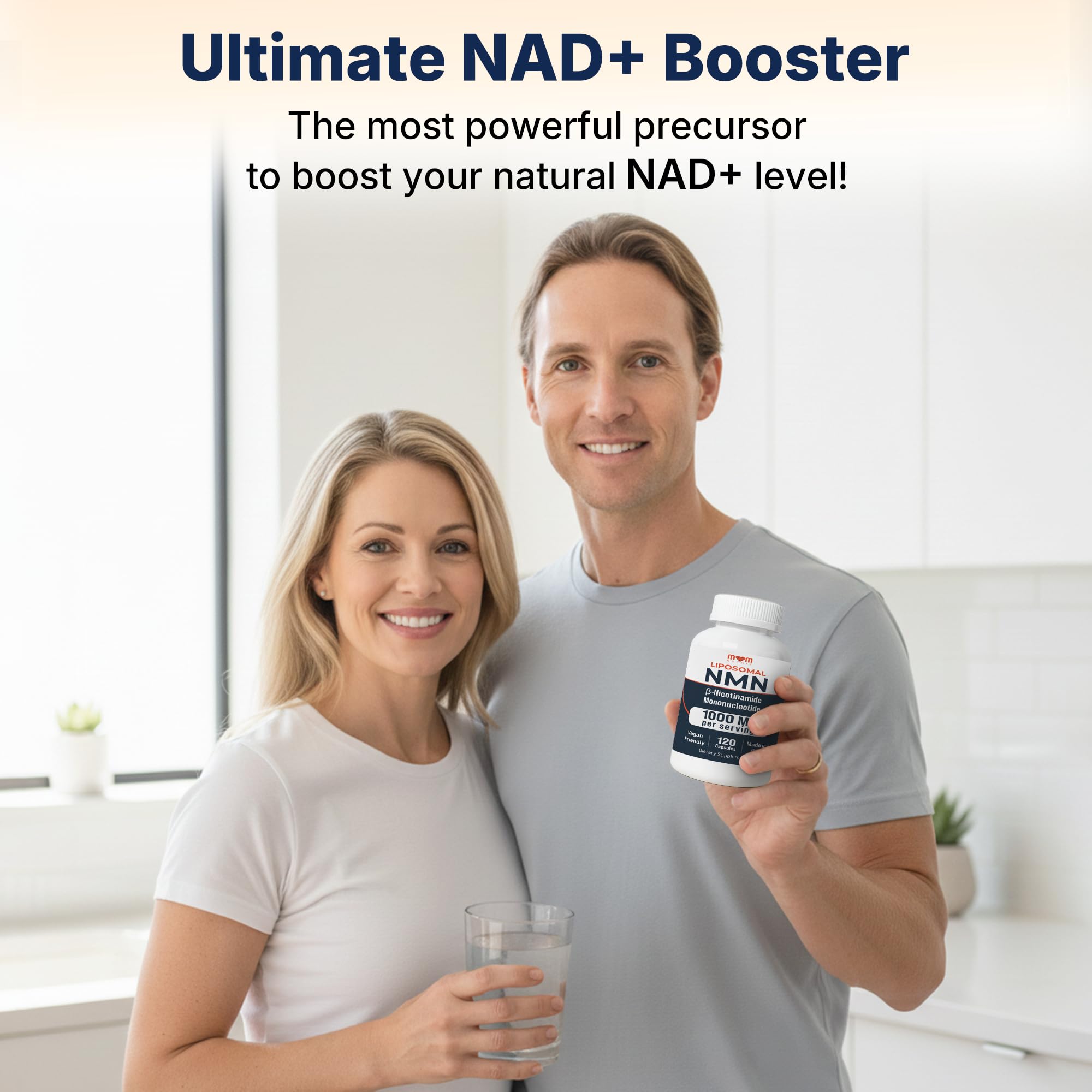 NMN Supplement 1000 mg Pure Nicotinamide Mononucleotide - NAD Precursor for Energy, Cellular Renewal & Longevity Support - Mitochondrial Support 120 Capsules - Vegan, Non GMO, Gluten Free MOM NUTRIX uk supplements