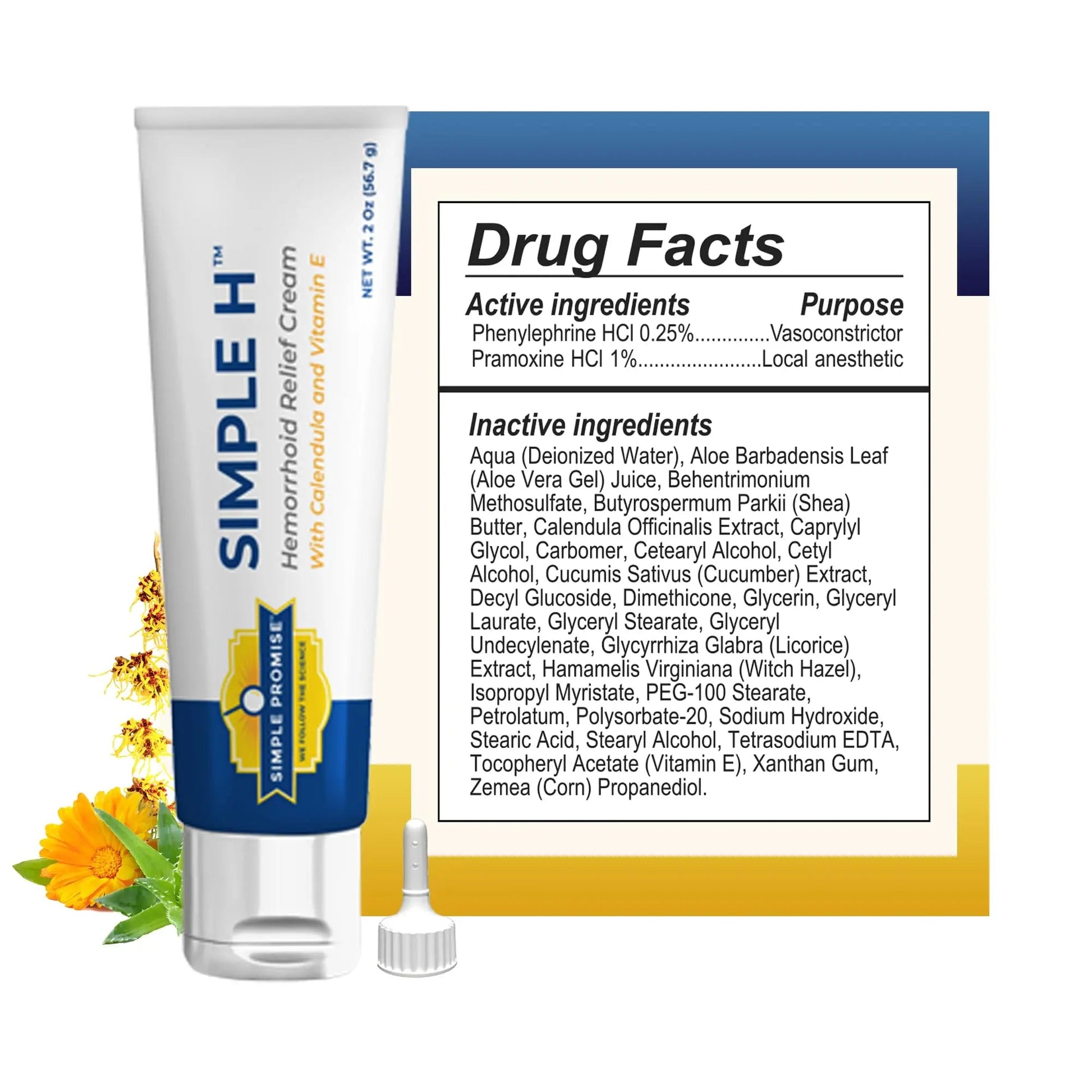 Simple Promise – Simple H Hemorrhoid Cream – Gentle Fast-Absorbing Formula with 28 Potent Ingredients & Enhanced Delivery System – Paraben-Free, Promotes Comfort & Relief, 2 oz Simple Promise uk supplements