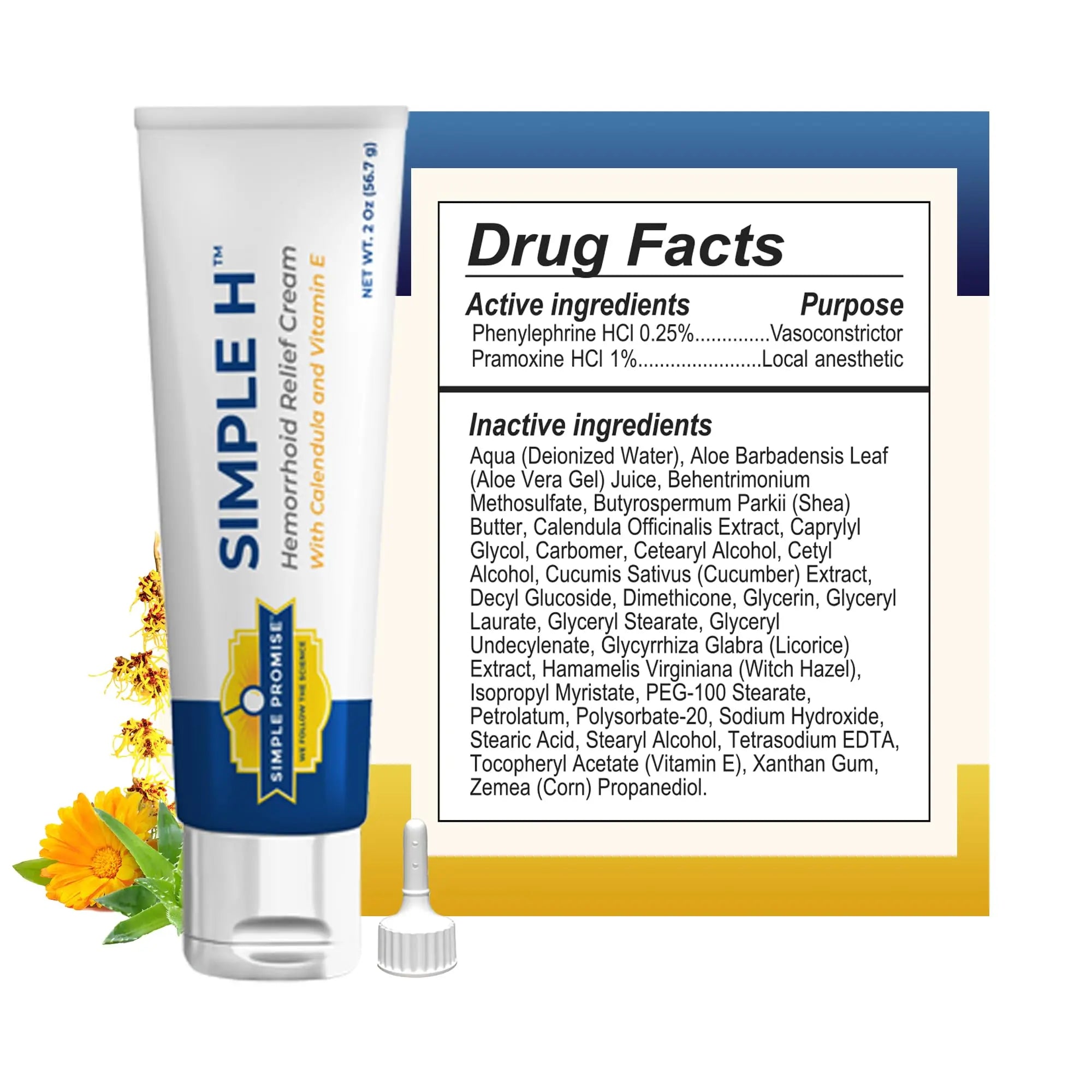 Simple Promise – Simple H Hemorrhoid Cream – Gentle Fast-Absorbing Formula with 28 Potent Ingredients & Enhanced Delivery System – Paraben-Free, Promotes Comfort & Relief, 2 oz Simple Promise uk supplements