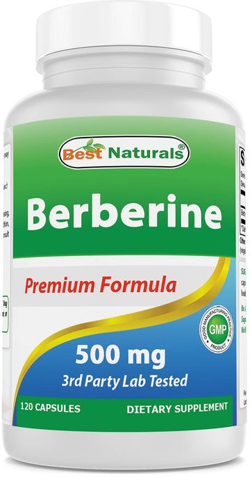 Best Naturals Berberine 500mg 120 Capsules - Supports Immune Function, Cardiovascular Best Naturals uk supplements