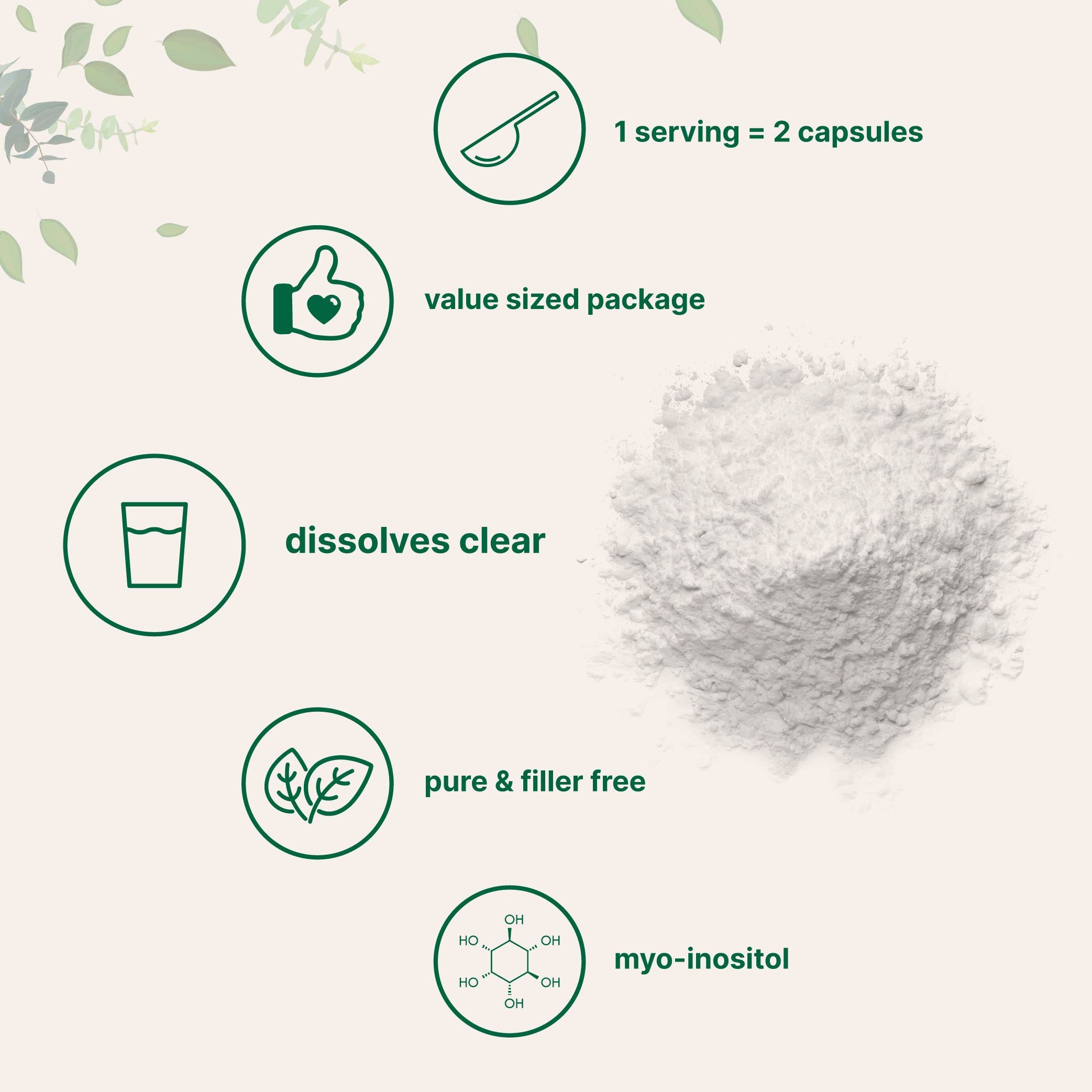 Pure Inositol Powder, Myo-Inositol B8 Powder, 1KG (2.2 Pounds), Strongly Supports Liver Micro Ingredients uk supplements