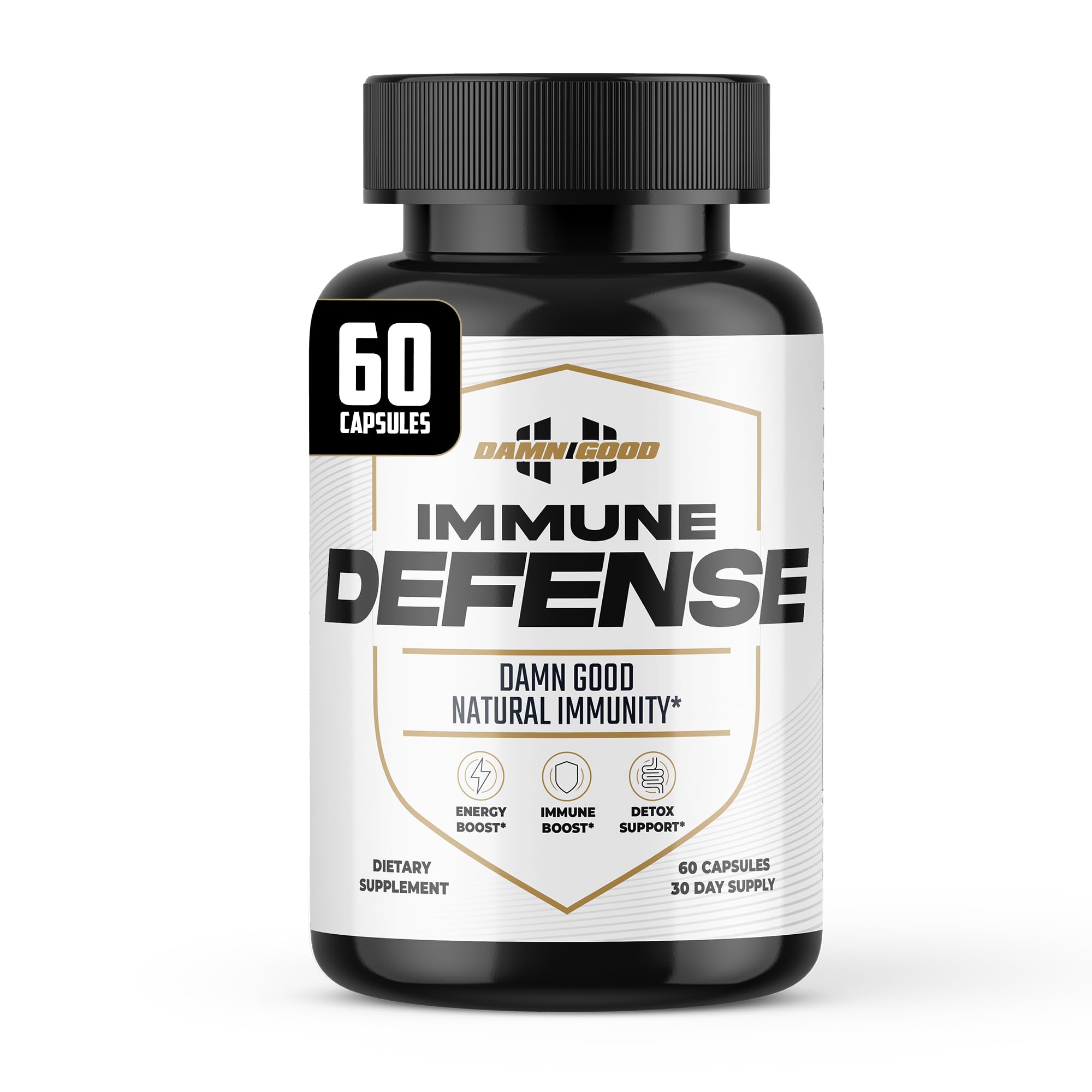 DAMN GOOD The Hodge Twins Immune Defense Supplement (60 Capsules) – Sea Moss Blend Capsules for Everyday Balance, Digestive Support, and Whole-Body Wellness with Vitamins, Minerals, and Botanicals DAMN GOOD uk supplements