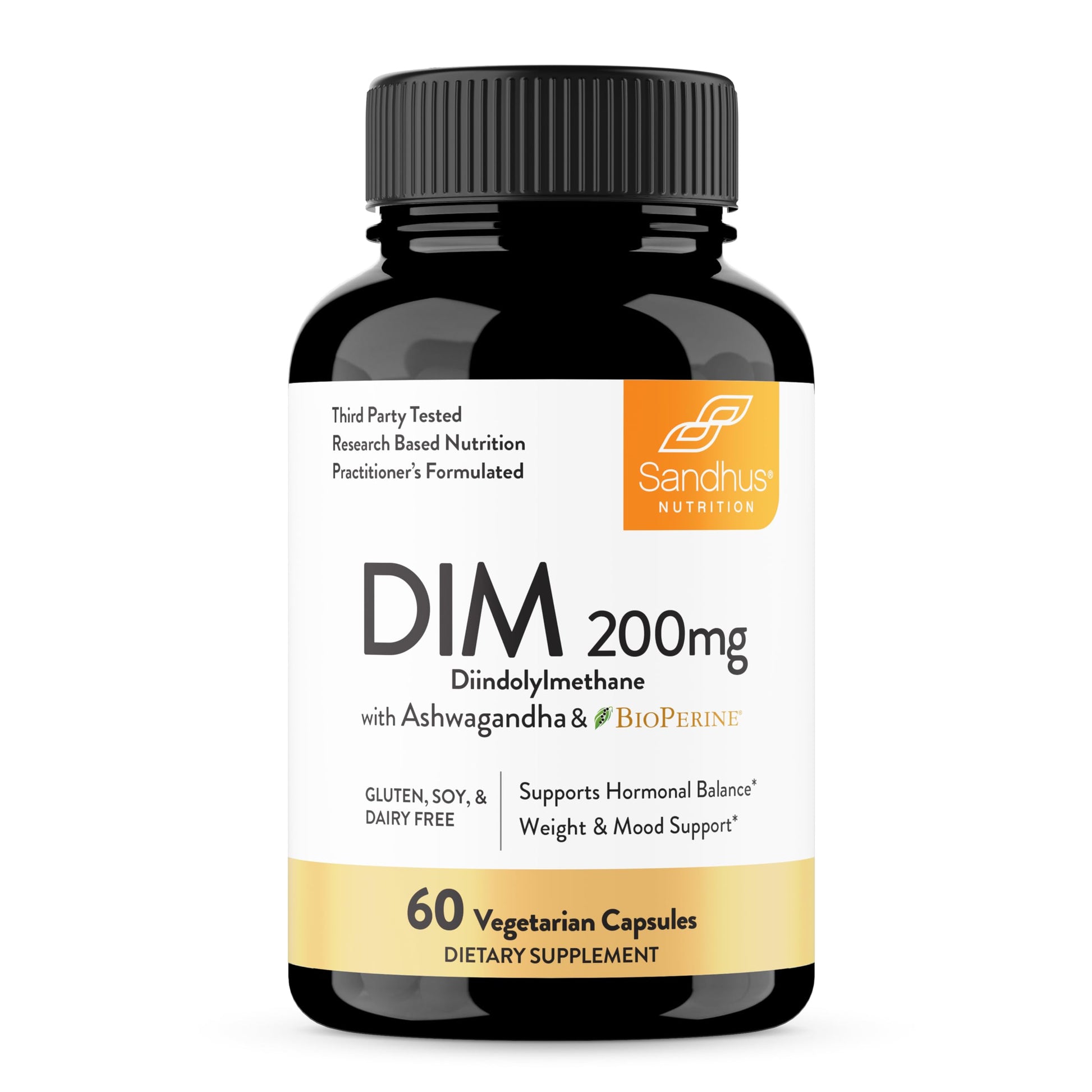 Sandhu's DIM Supplement 200 mg -60 Capsules - Diindolymethane with Ashwagandha & Bioperine Hormone Balance for Women & Men, Hormonal Acne Supplements Sandhu's uk supplements