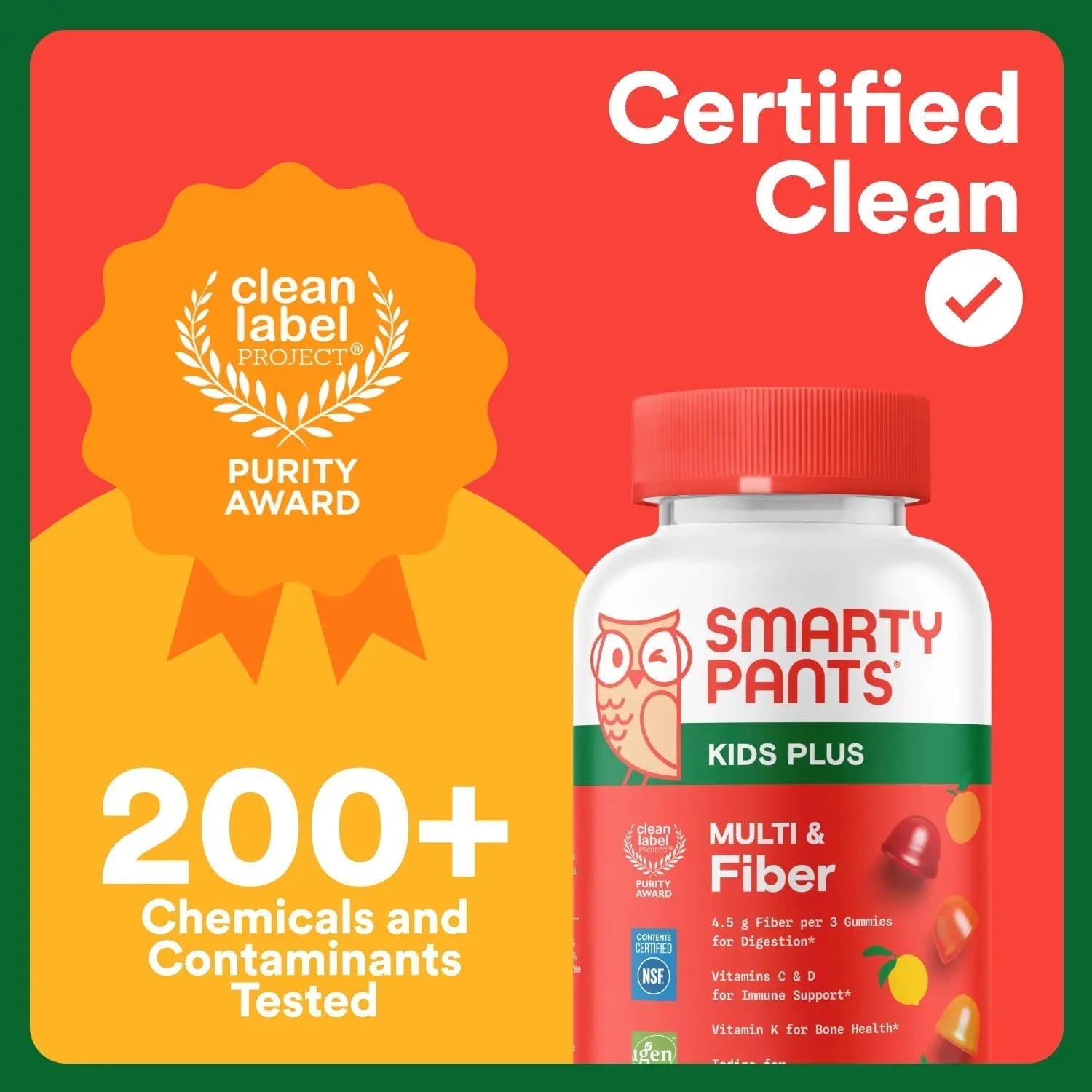 SmartyPants Kids Multivitamin & Fiber Gummies: Prebiotic Fiber to Support Kids Digestion with Vitamin D3, C, Vitamin B12, B6, A, Zinc SmartyPants uk supplements