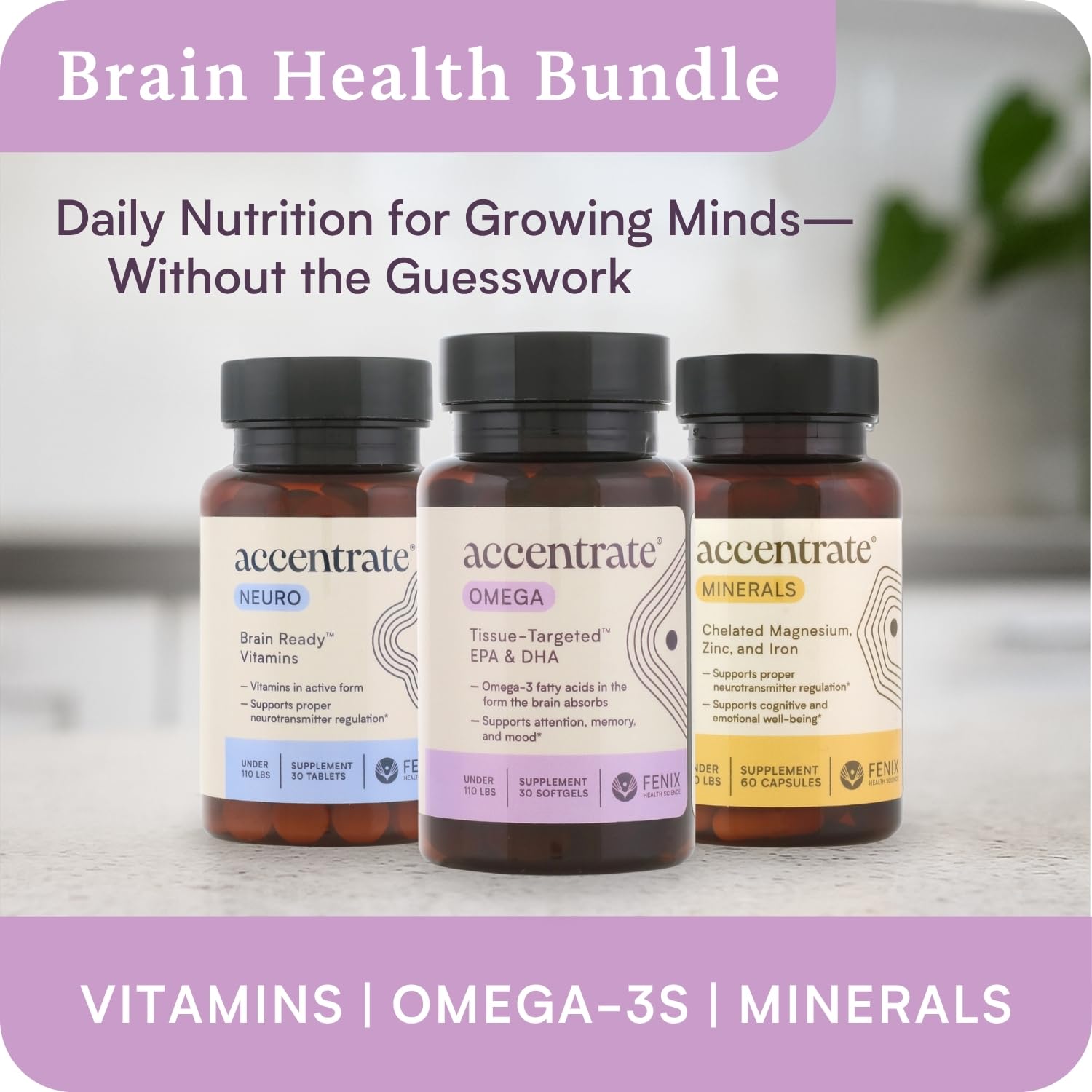Omega w/LYSOVETA LPC | EPA & DHA Supplements for Brain Health | Focus, Attention, Memory, & Mood | 6X Higher Absorption Than Fish Oil | Omega-3 Fatty Acid Supplements | Highest Potency LPC-DHA Accentrate uk supplements