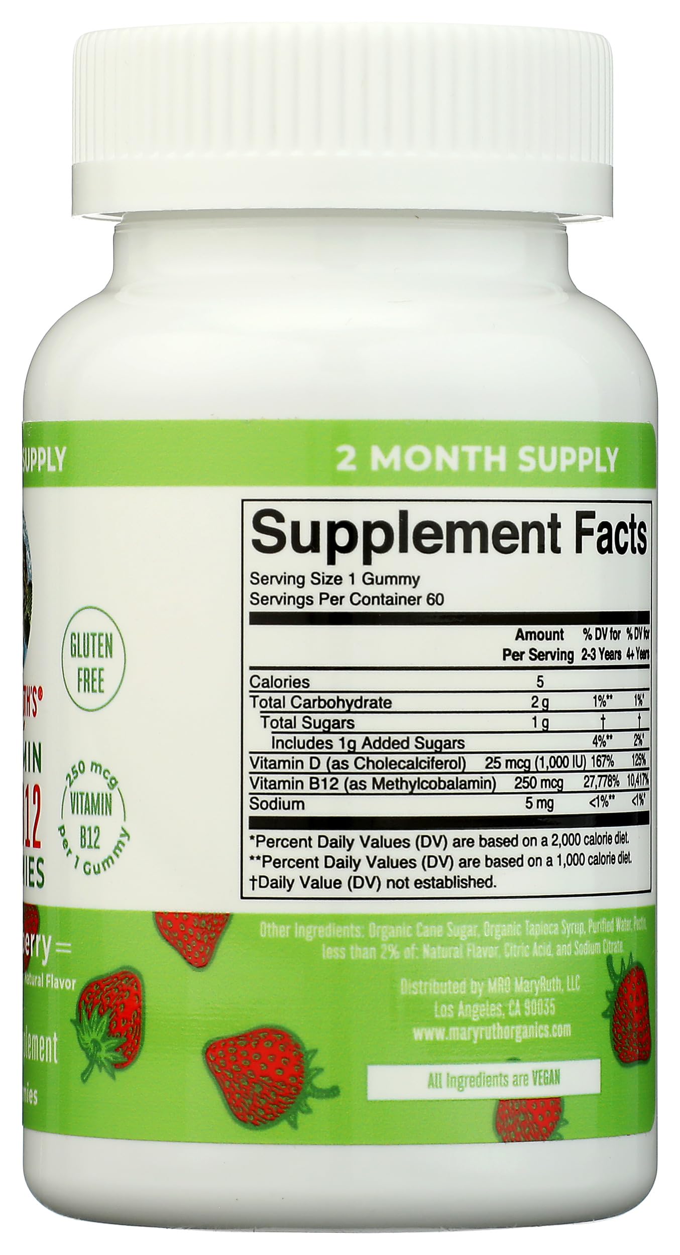 Mary Ruth's Vitamin D3 & B12 Gummies, 60 CT MARYRUTH'S uk supplements