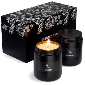 2 Pack Scented Candles for Home Scented, Strong Fragranced Aromatherapy Candles - 6 Oz TranquilBliss uk supplements
