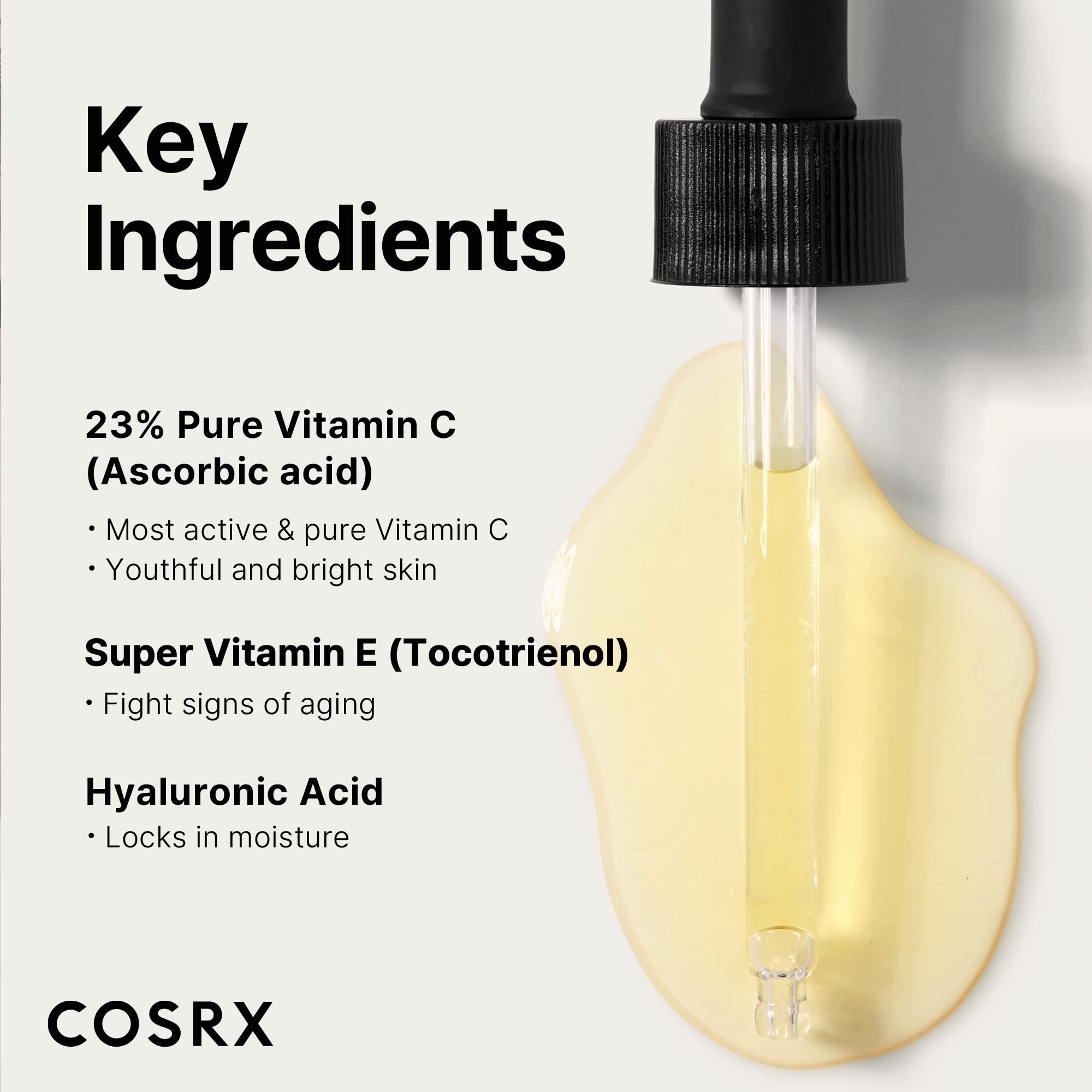 COSRX Pure Vitamin C Serum with Vitamin E & Hyaluronic Acid, Brightening COSRX uk supplements