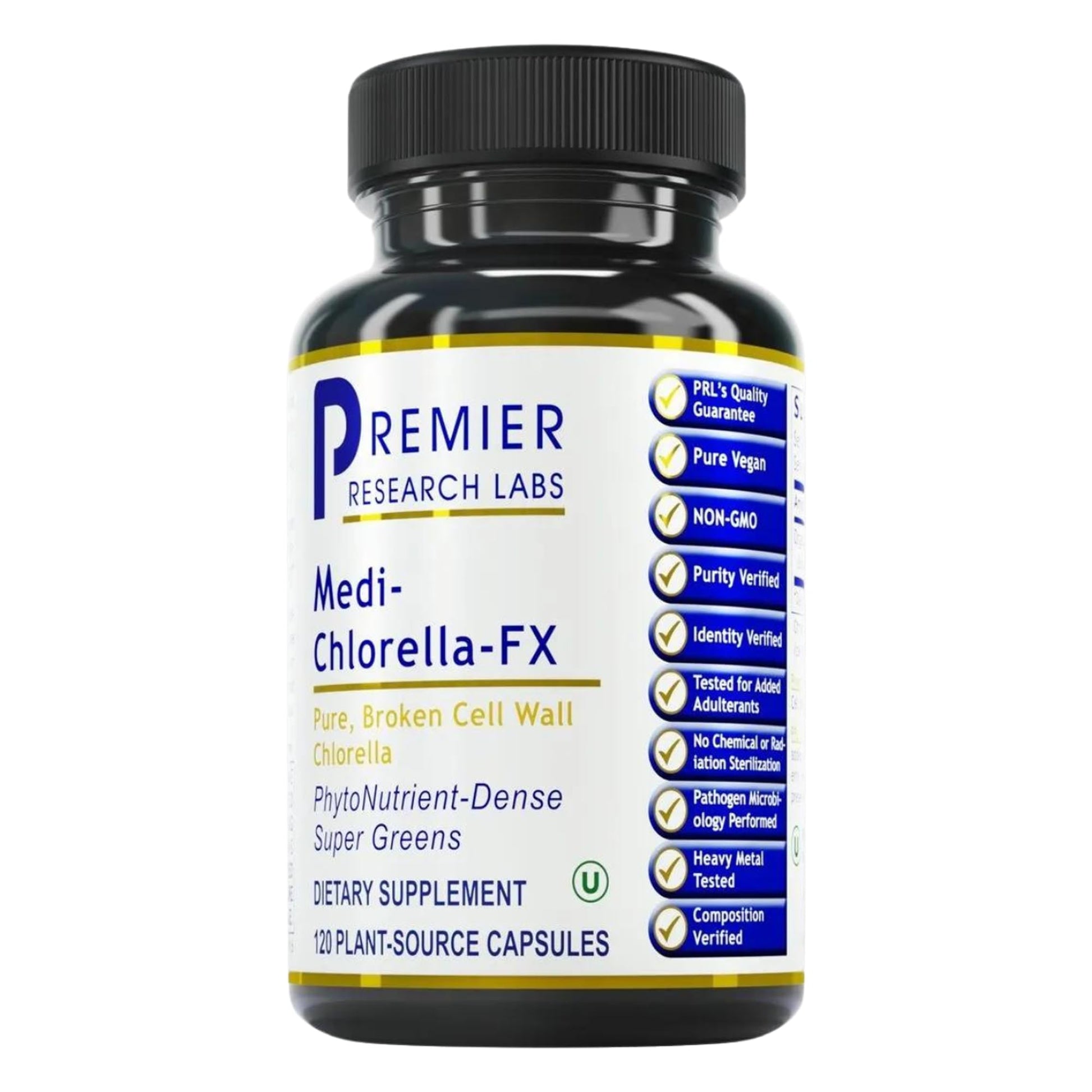 Premier Research Labs Medi Chlorella-FX - Chlorella Capsules, Chlorophyll Capsules, Organic Pills for Women & Men, Chlorophyll Supplement - 120 Vegetarian Capsules Premier Research Labs uk supplements