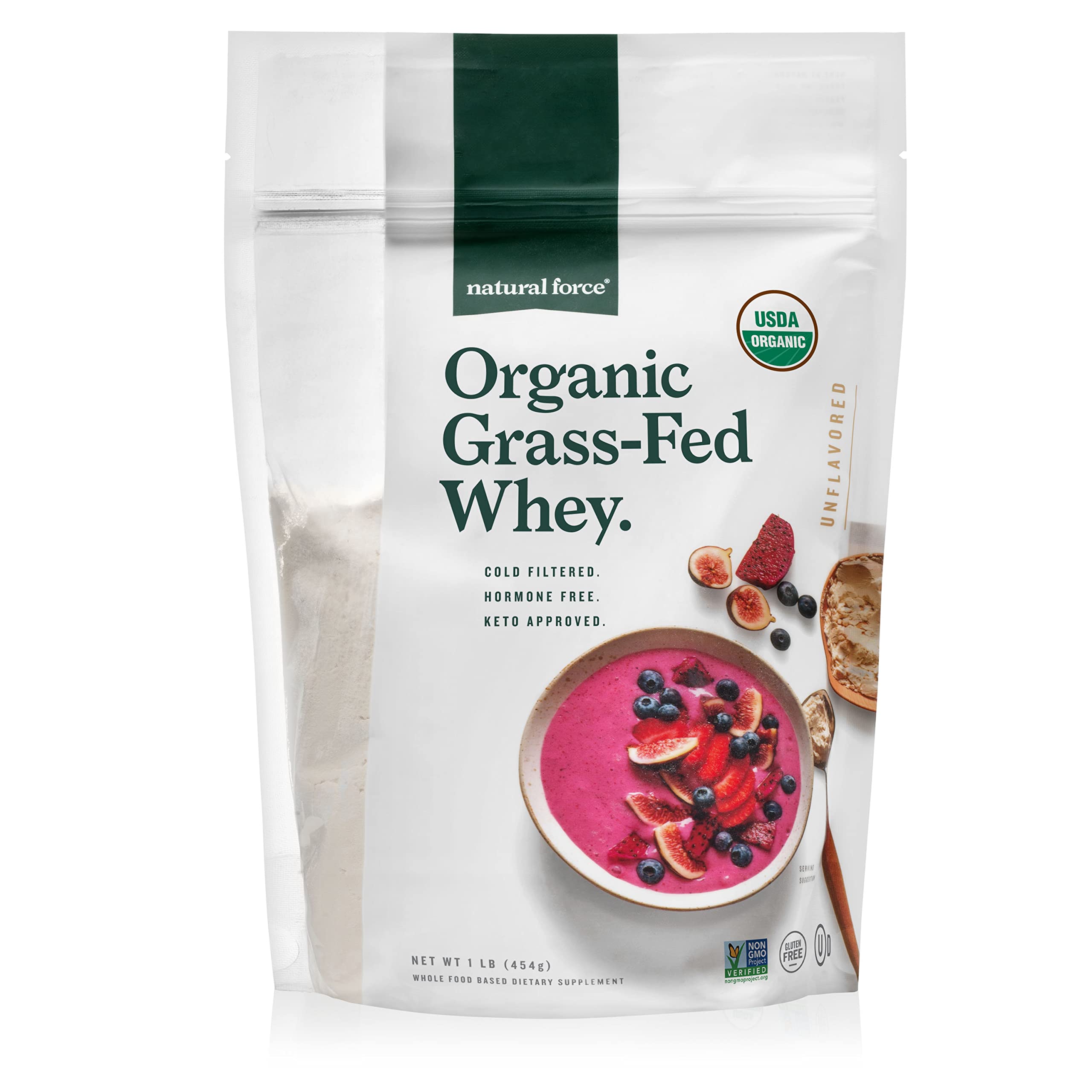 Natural Force Grass Fed Organic Whey Protein Powder – Non GMO Verified, Humane Natural Force uk supplements