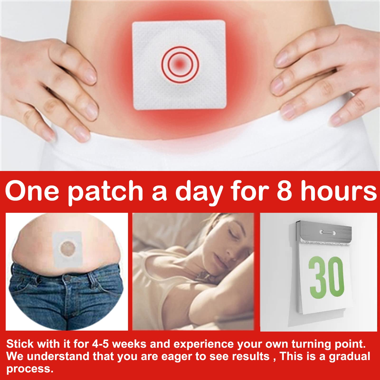 Bubchen Mugwort Belly Patch,30Pcs Natural Wormwood Essence and 30Pcs Belly Sticker BURWSEKK uk supplements